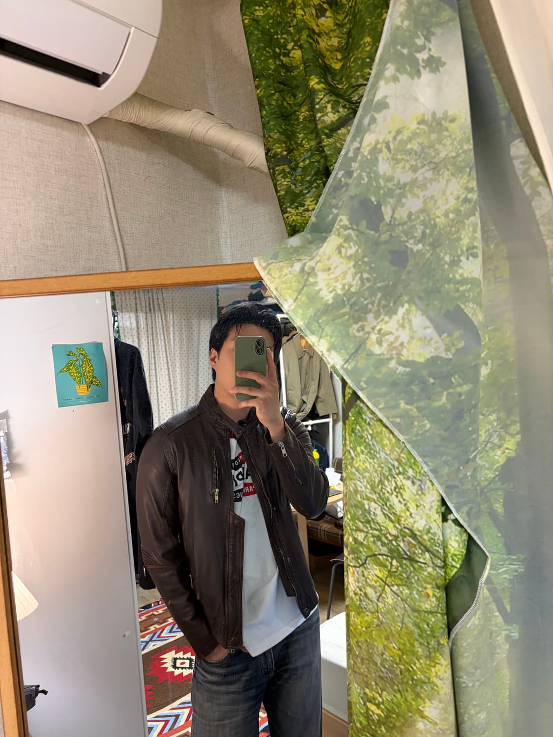 100) 빈티지 양가죽 램스킨 바이크 자켓 레더자켓 상품이미지9