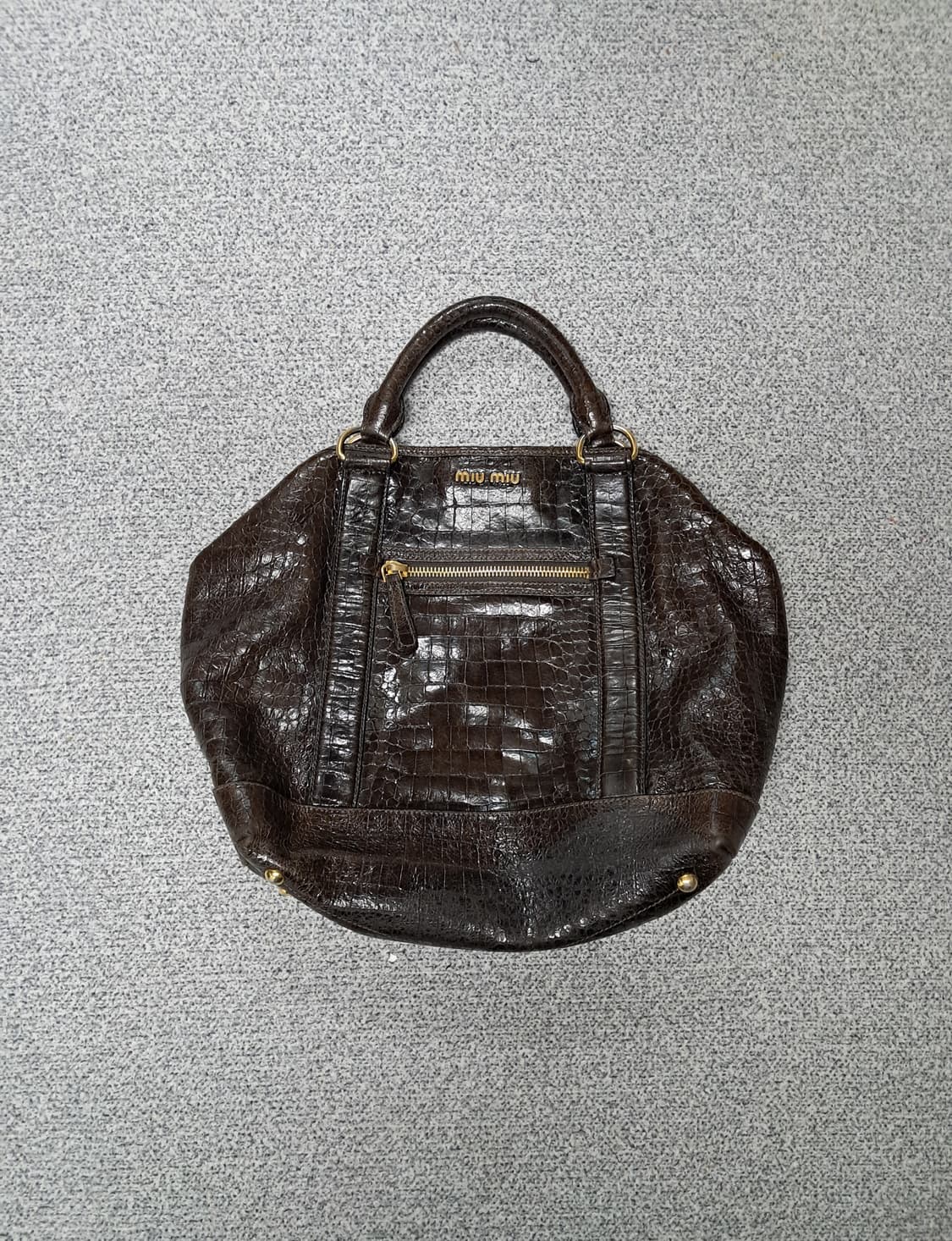 미우미우 브라운 토드백 상품이미지1