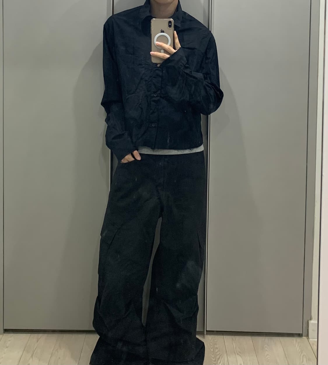 자라 블랙 크롭 셔츠 s 상품이미지1