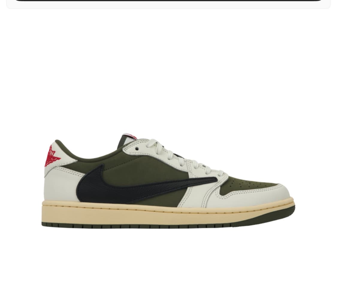 조던1x트래비스캇 레트로 로우 리버스 올리브 그린 235 상품이미지6