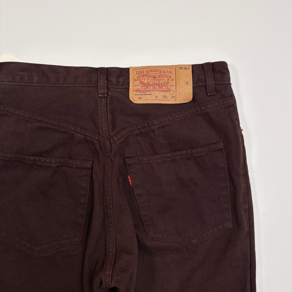 [36x34] 90s USA Levi’s 501 brown pants 상품이미지6