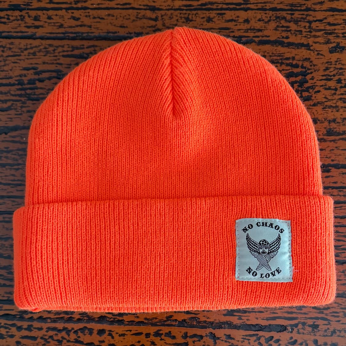 스티브제이앤요니피 SJYP 형광 오렌지 팝 패치 비니 니트 모자 상품이미지1