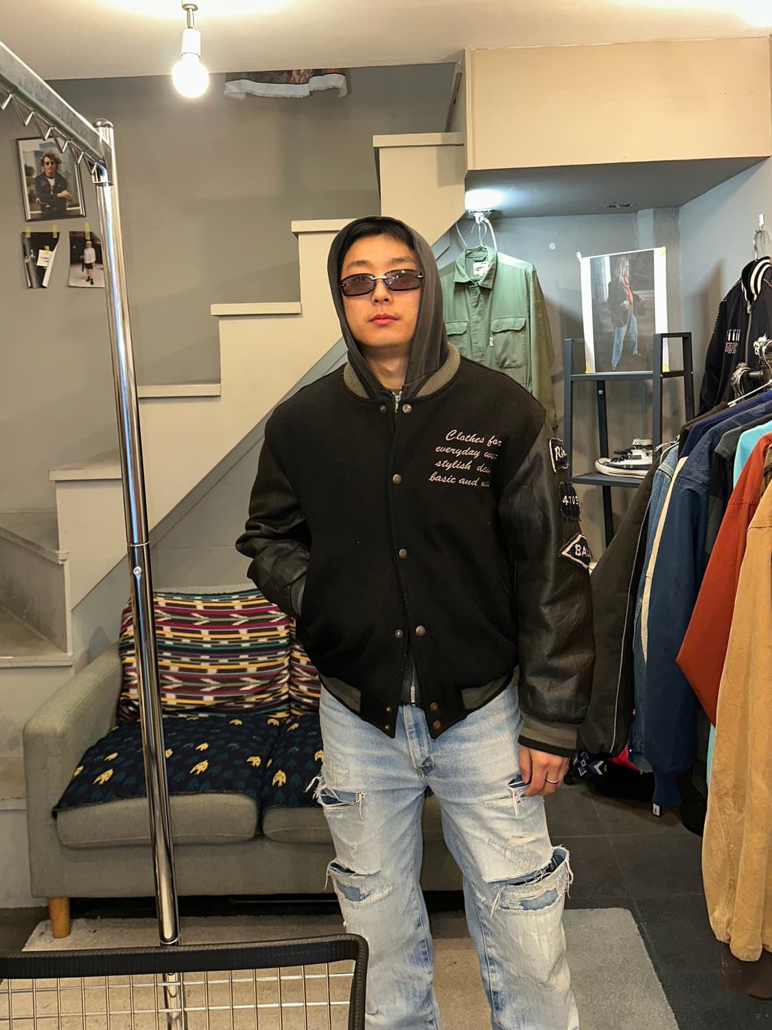 90‘s Ball basic patch embroidery varsity 상품이미지3