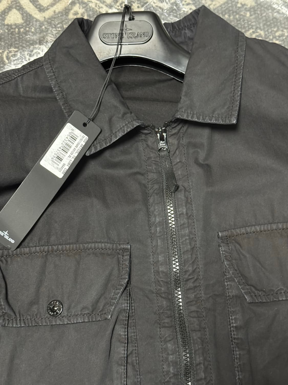 스톤아일랜드 21fw 올드이펙트 오버셔츠 XL 블랙 7515113WN 상품이미지3