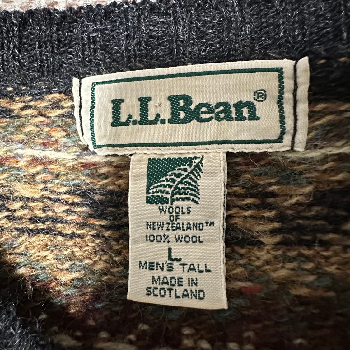 L. L. BEAN scotland vintage wool knit 상품이미지3