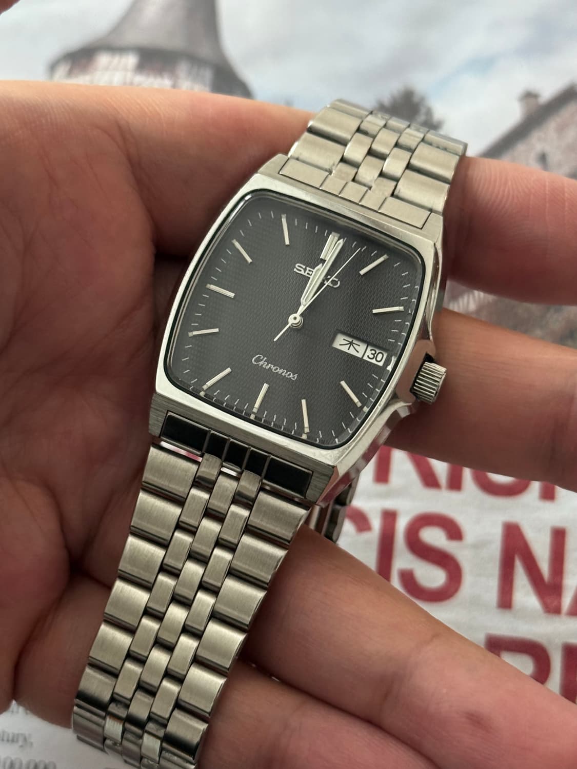 Seiko 세이코 Chronos Square Quartz Day-Date 상품이미지1