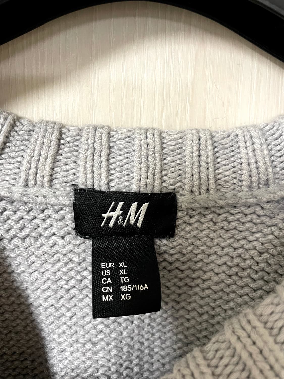 H&M/ 케이블 니트 슬리브/ XL 상품이미지9