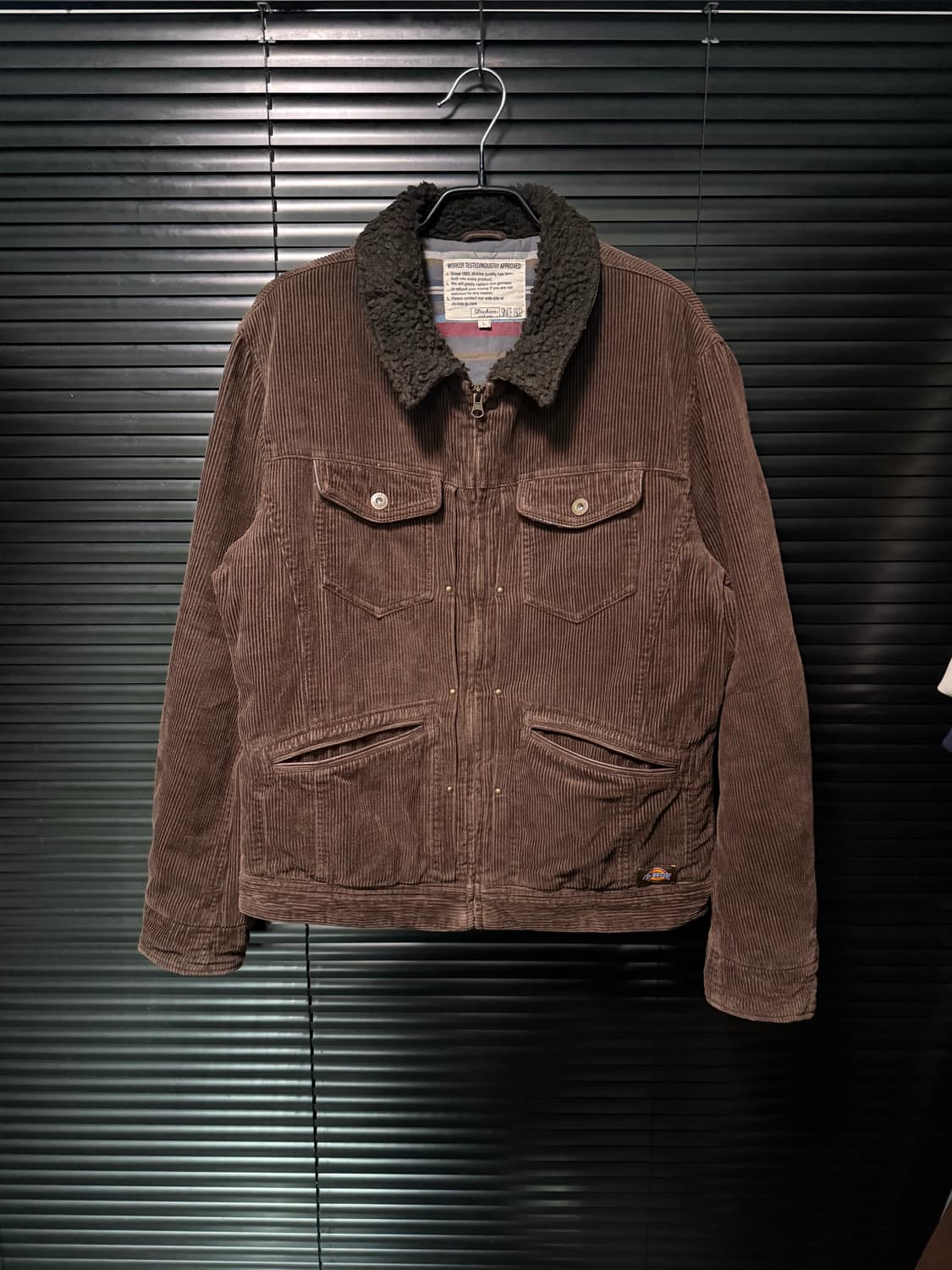디키즈 브라운 갈색 양털 골덴 코듀로이 쉐르파 트러커 워크 자켓 웨스턴  상품이미지2