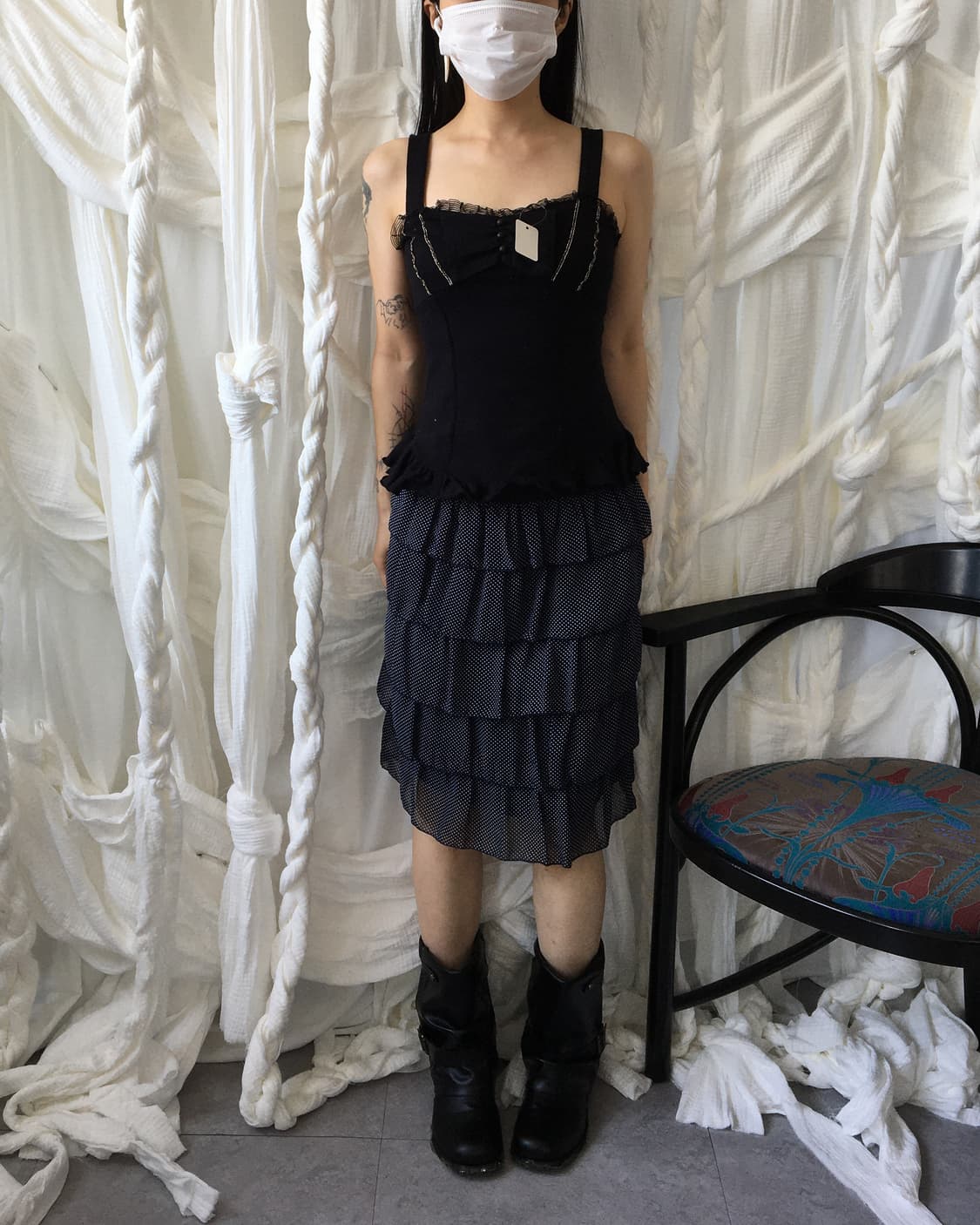 Frill button point sleeveless 상품이미지7