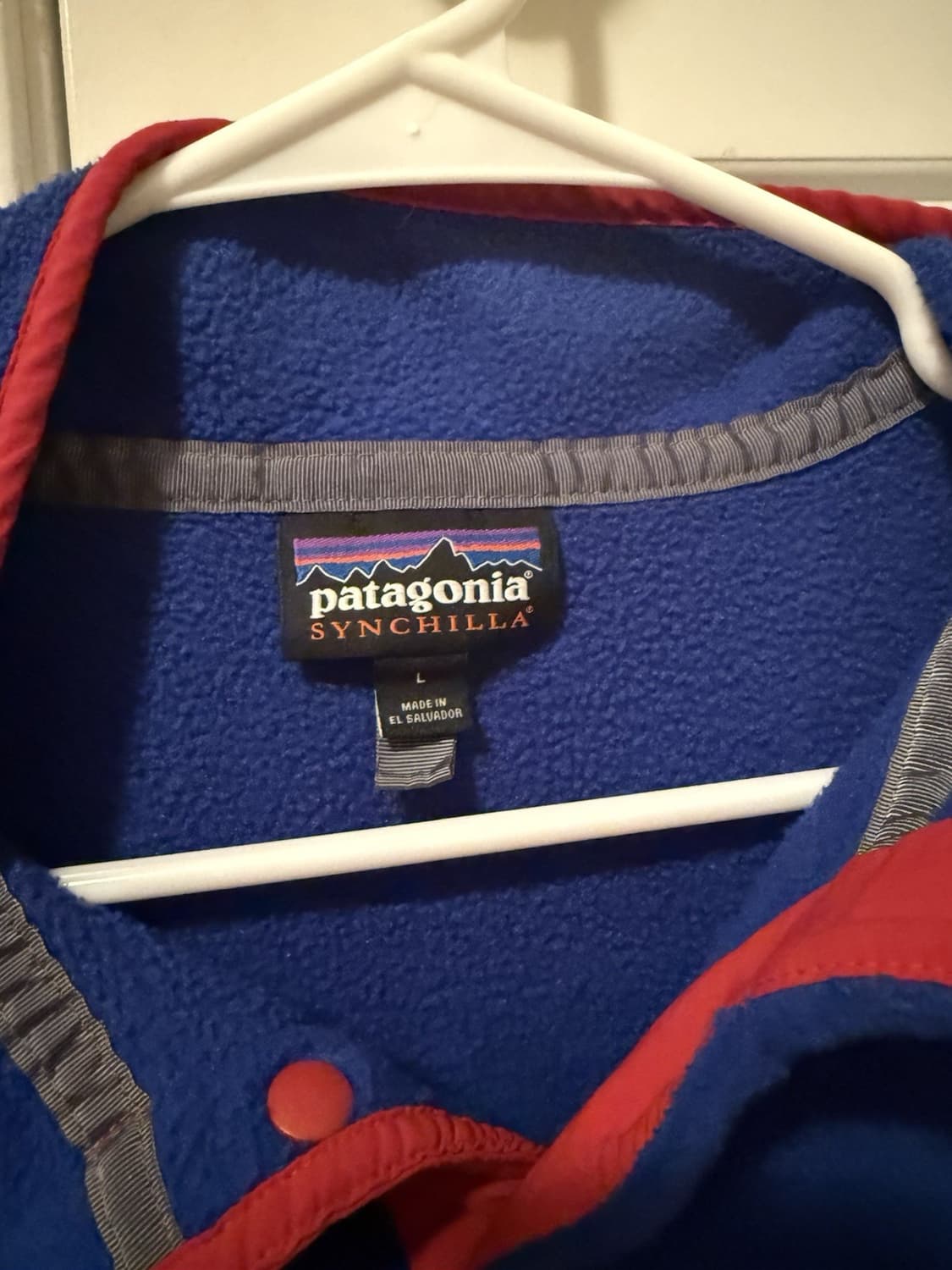 10s 파타고니아 신칠라 스냅-T 블루/레드 상품이미지2