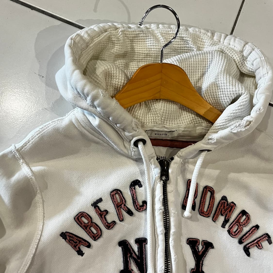 아베크롬비 화이트 후드집업 상품이미지4