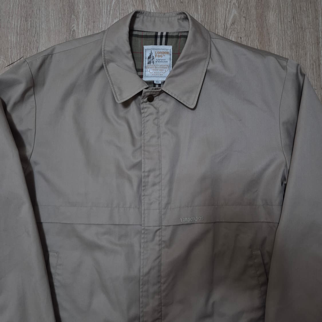 런던포그 남성 체크안감 카라 바람막이 자켓 XL(105) 상품이미지2