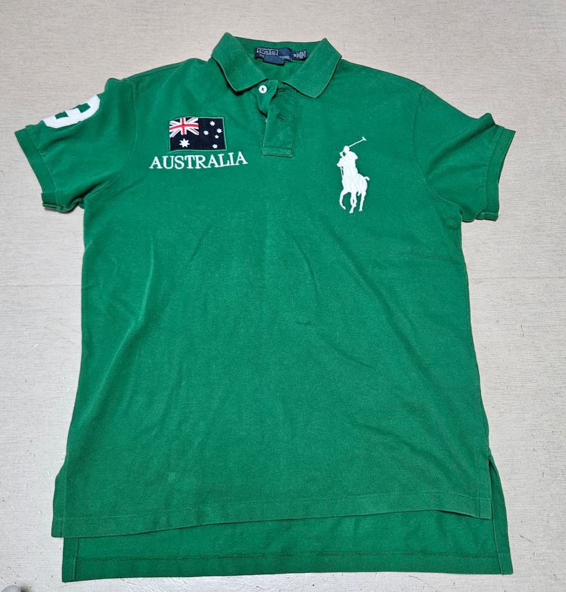 대대장급 희귀]💚폴로 빅포니 치프키프 반팔카라 티셔츠 그린M/AUS호주 상품이미지7