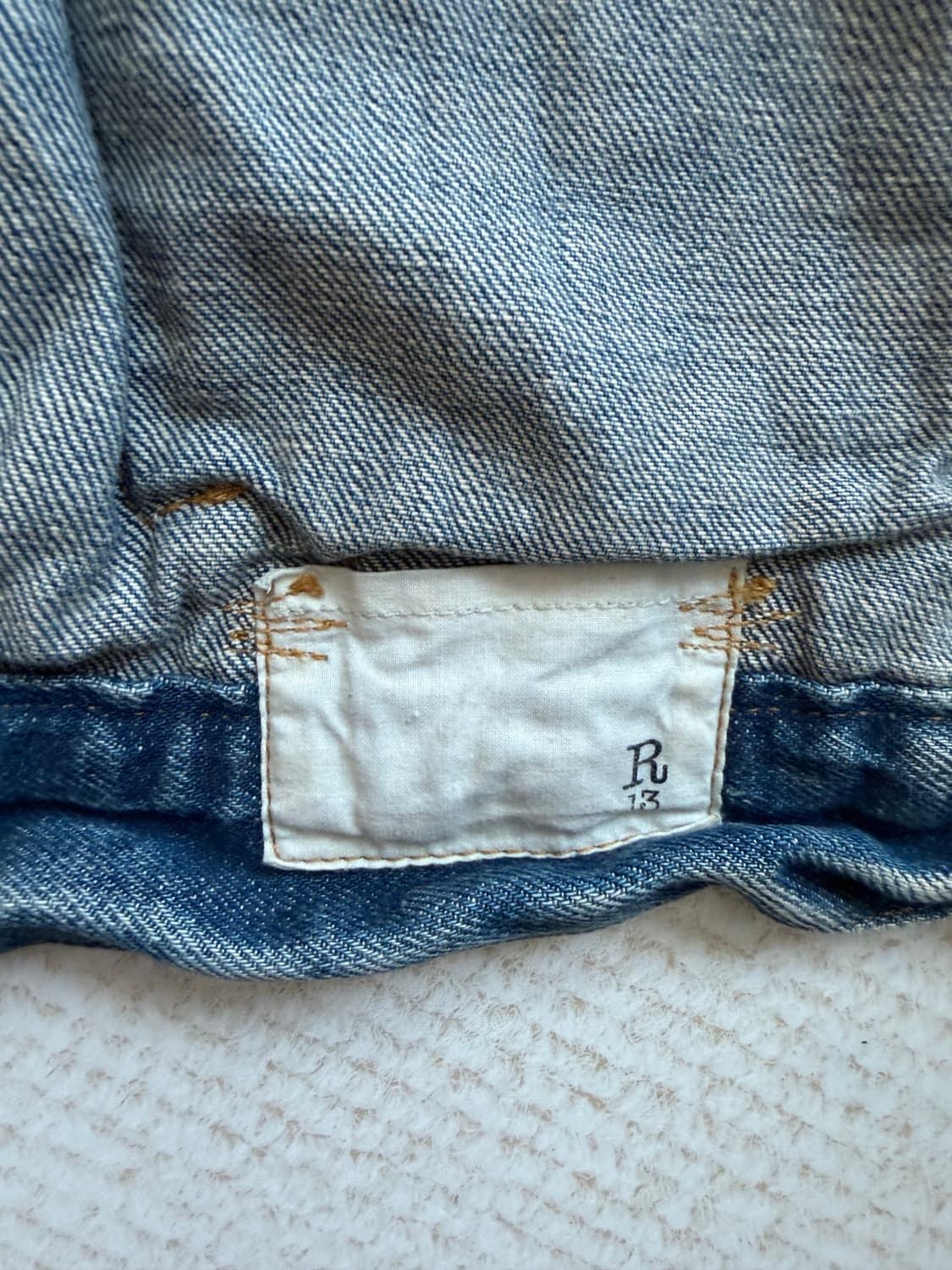 R13 알써틴 디스트로이드 빈티지 청자켓 상품이미지6