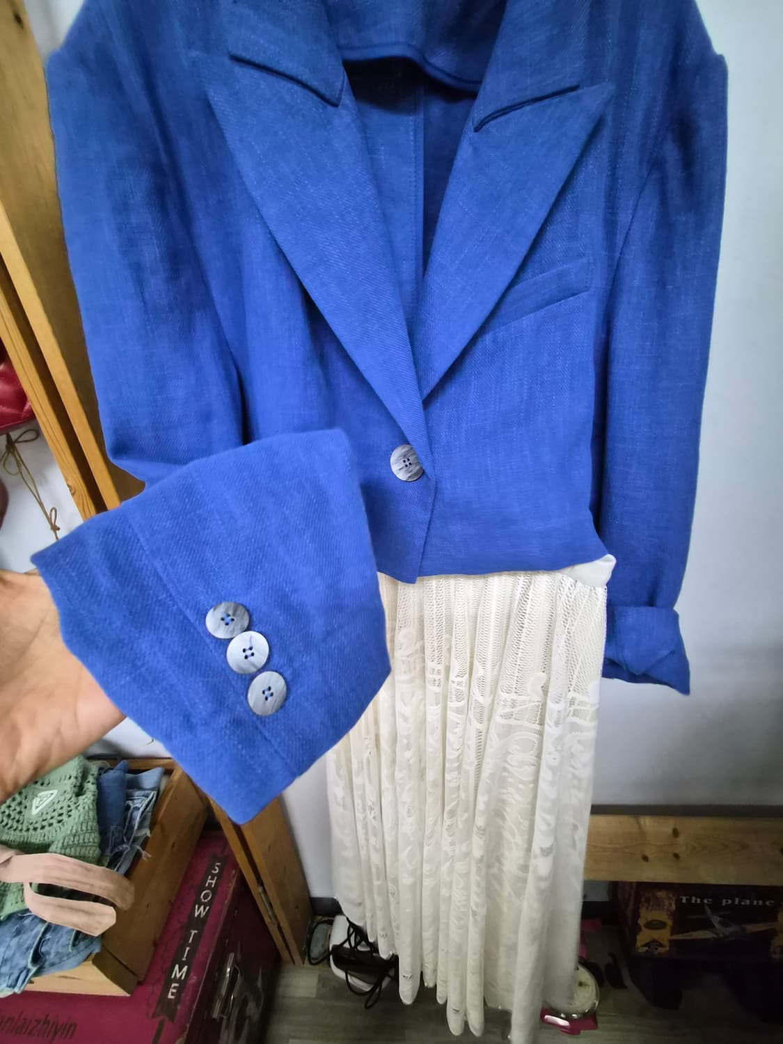 코스 린넨 블루 자켓 상품이미지5