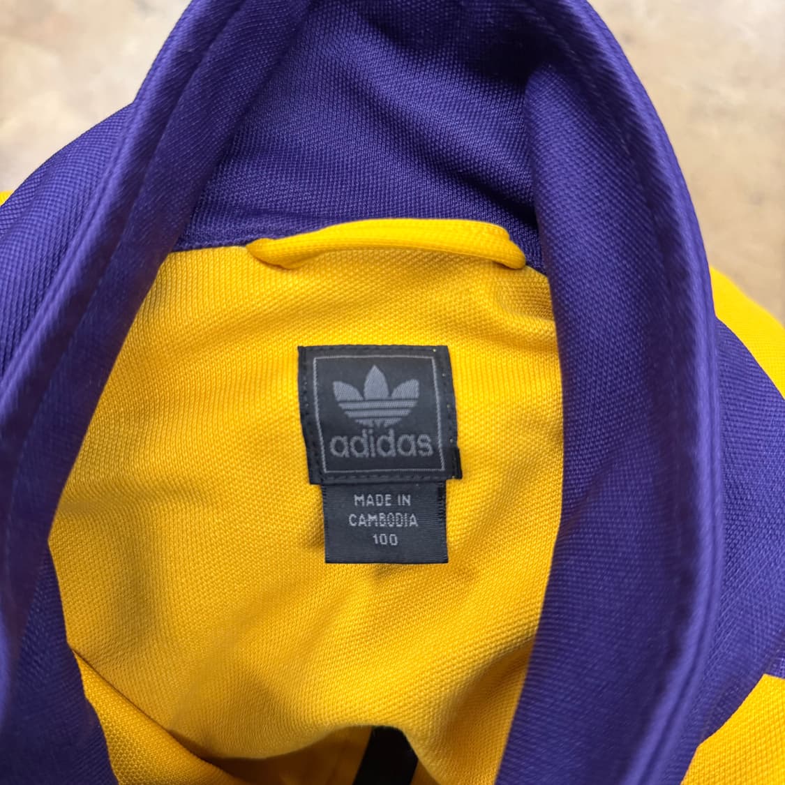 아디다스 옐로우 퍼플 베켄바우어 져지 트랙탑 100 상품이미지5