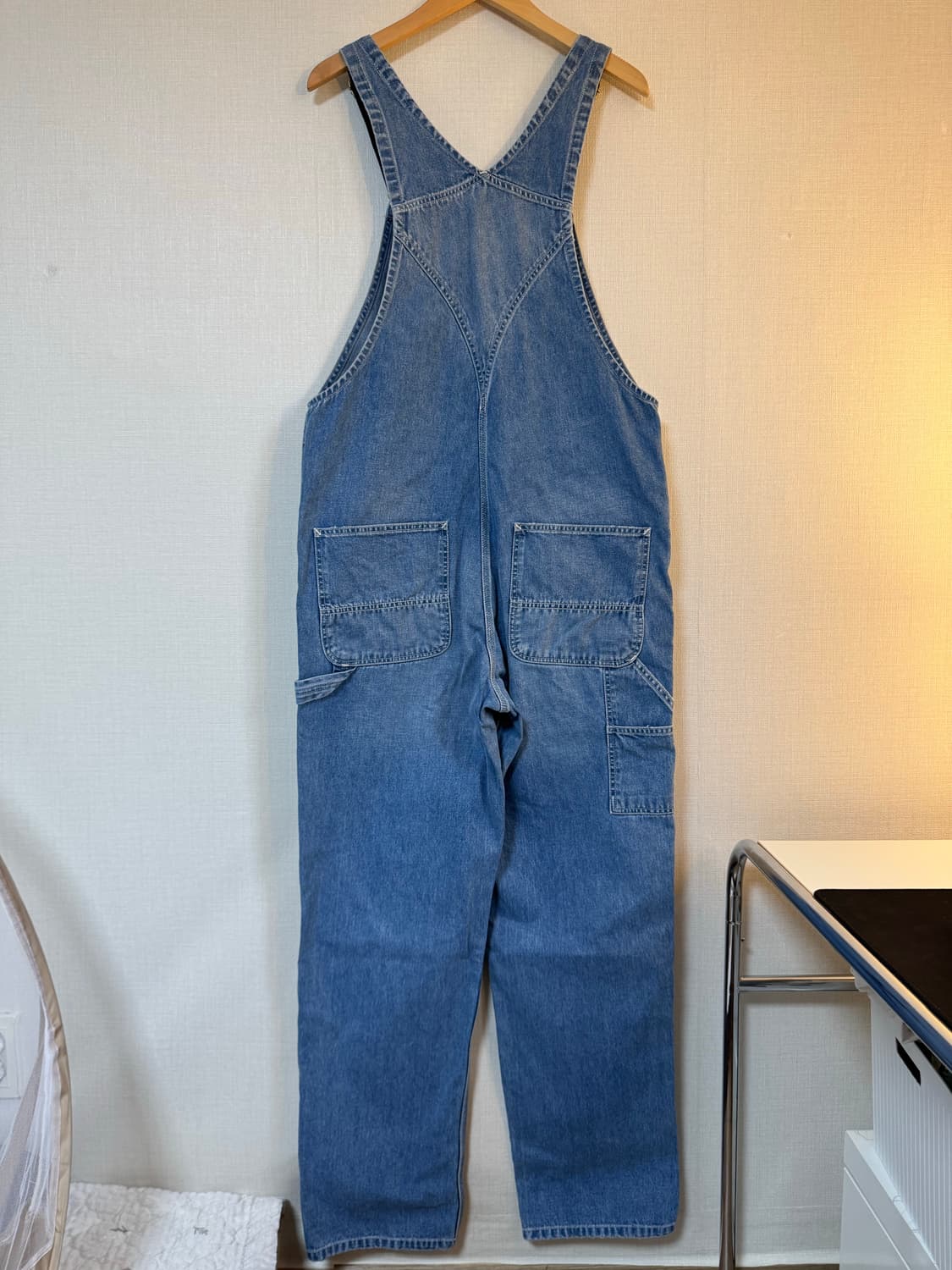 [32x32] 칼하트wip 연청 오버올 멜빵바지 상품이미지2