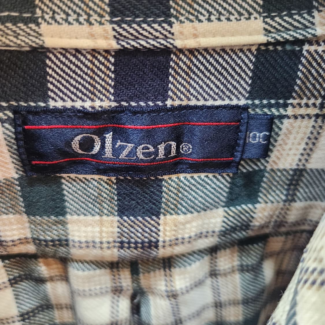 올젠 로고 원포켓 체크패턴 셔츠 100(XL) 상품이미지5