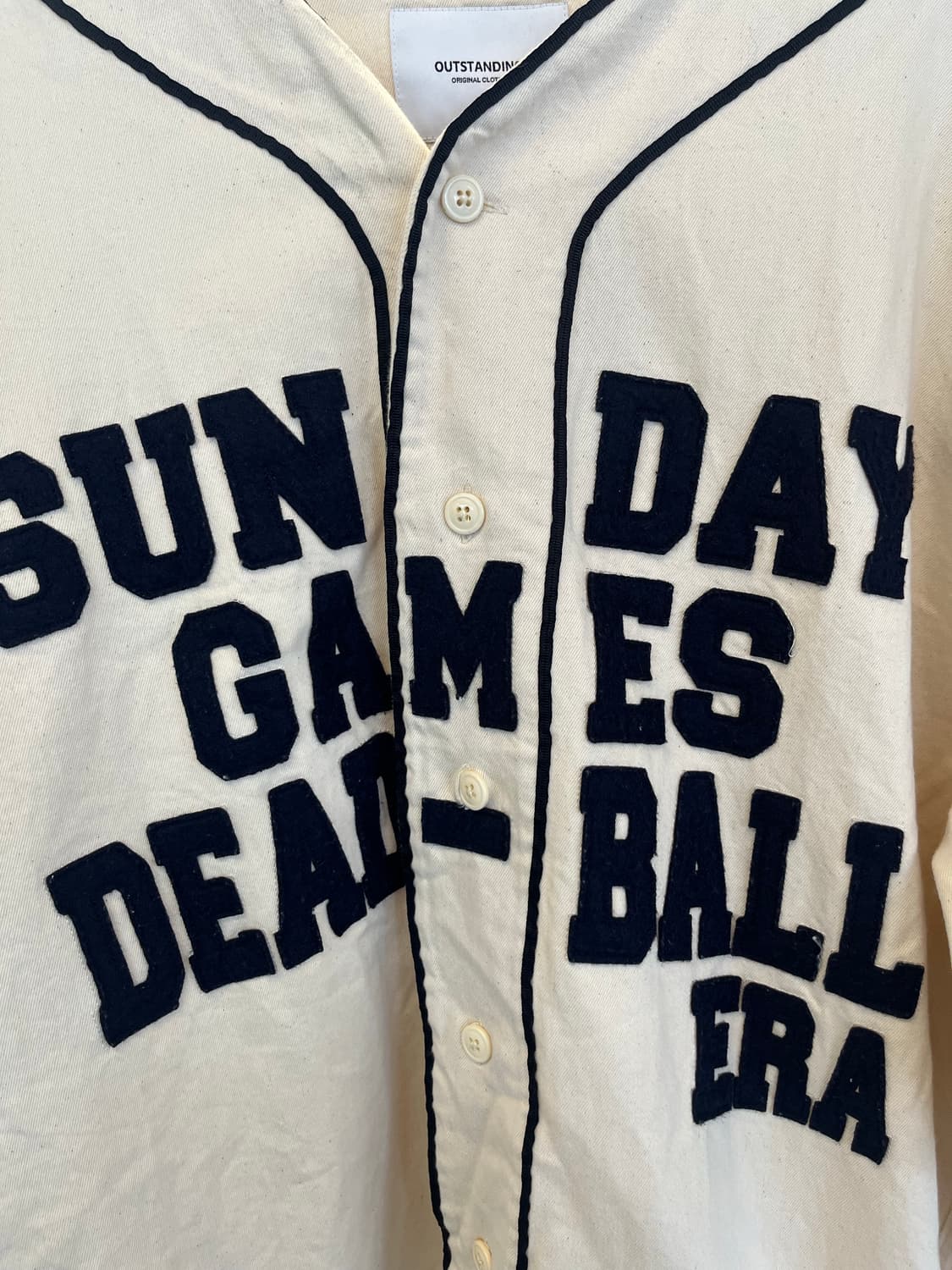 Outstanding Ivory Baseball Shirt 상품이미지4