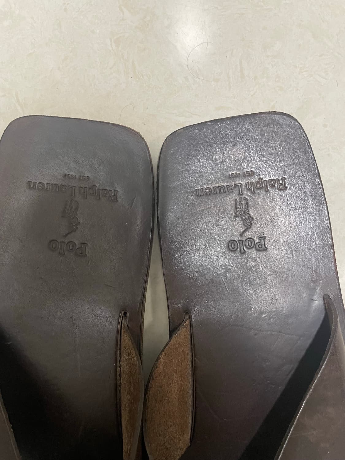 폴로 레더 플립플랍 샌들 (9D) 상품이미지2