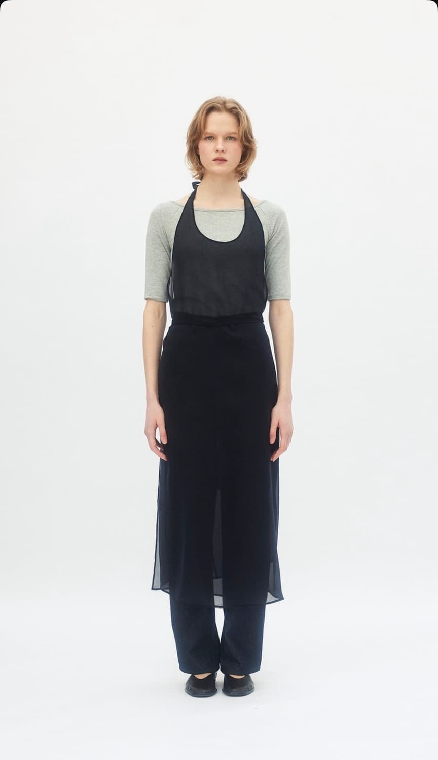 르누이 에이프런 레이어드 드레스 새상품 상품이미지1