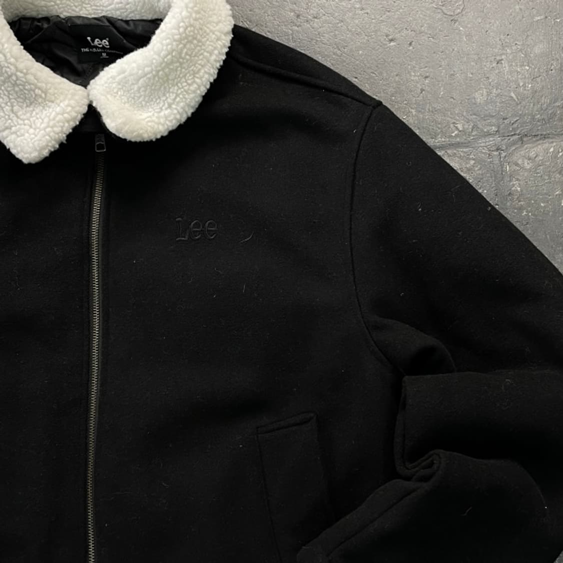 100 LEE 보아 카라 울 블루종 자켓 상품이미지2