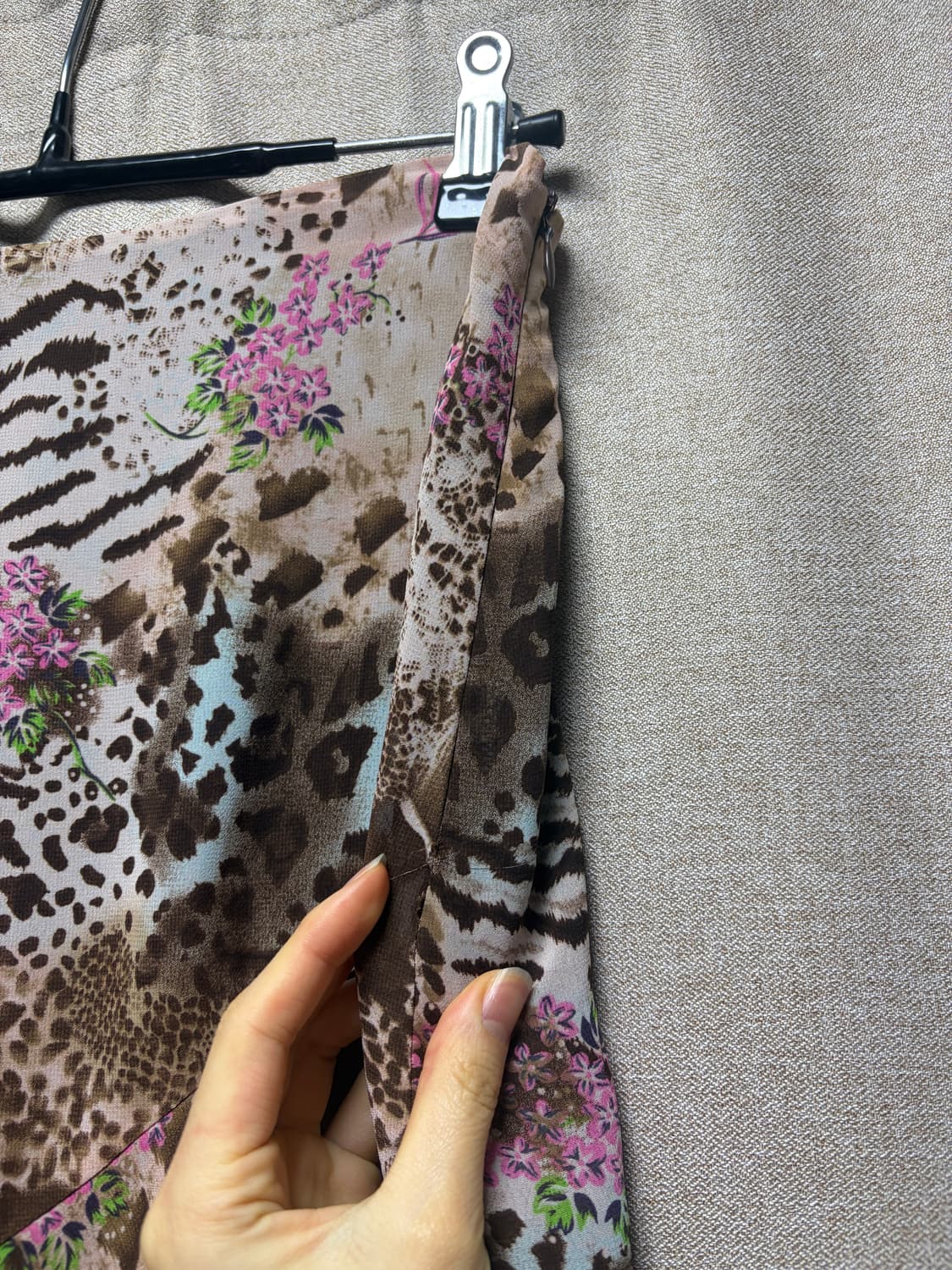 레오파드 지브라 쉬폰 스커트 상품이미지6