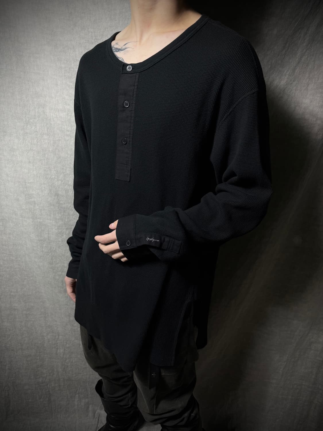 Yohji Yamamoto Pour Homme Henley Neck 상품이미지1