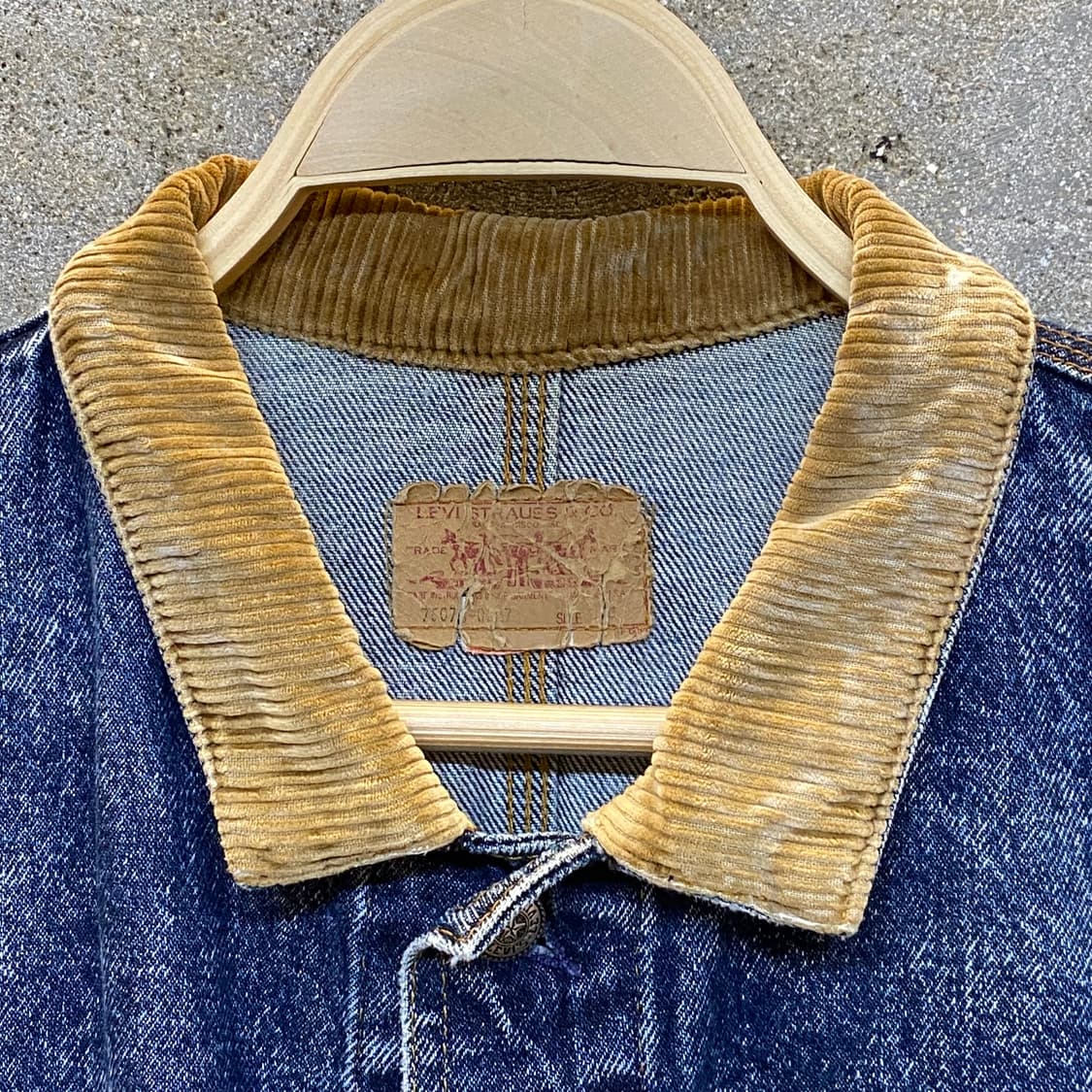 레어 90s Made in USA 빈티지 리바이스 블루종 데님자켓 청자켓 상품이미지6