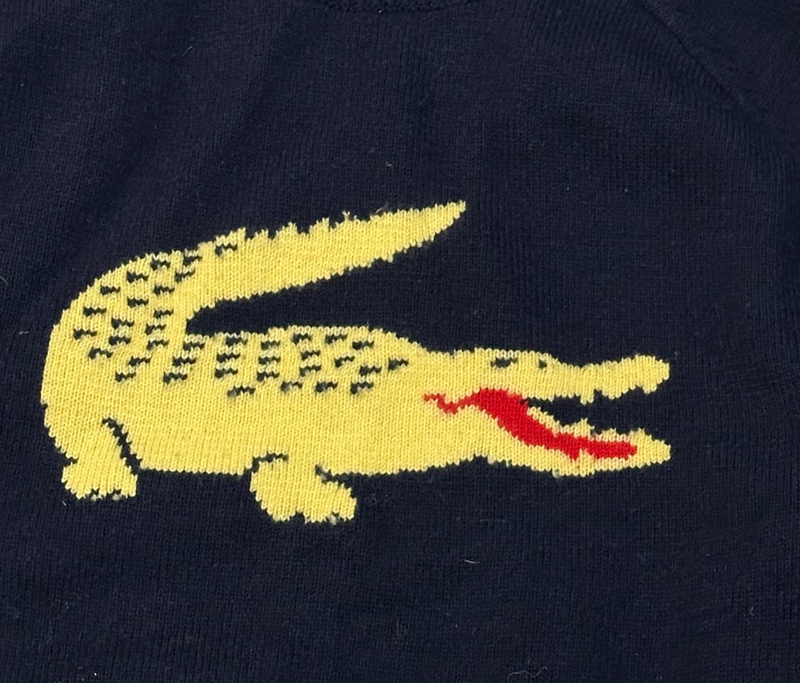 🧶라코스테 네이비 빅로고 니트 🧶봄 가을 베이직 자수  상품이미지4