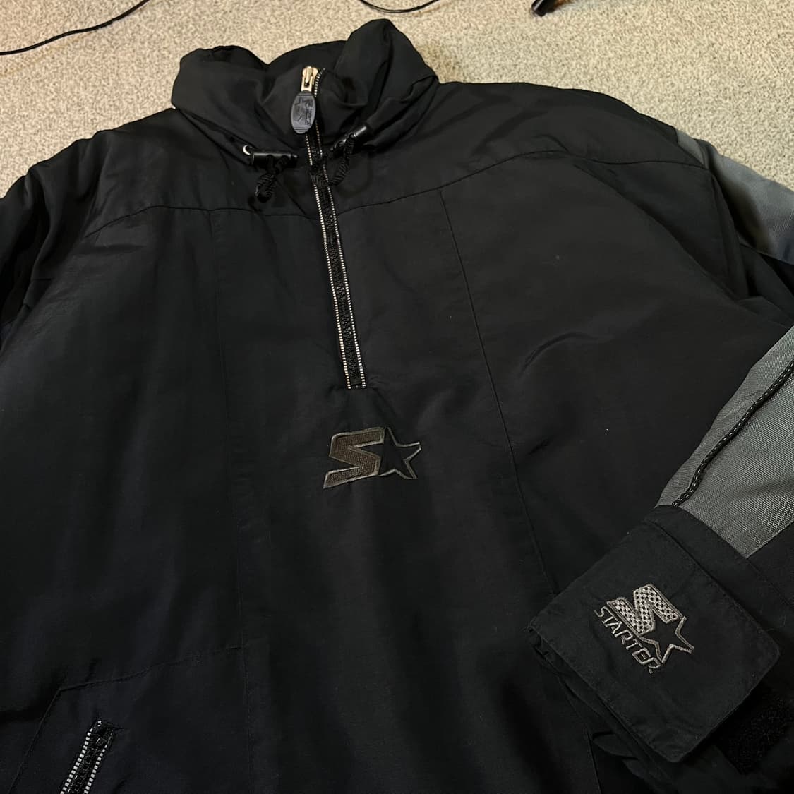 스타터 센터 로고 배색 후드 점퍼 아노락 상품이미지2