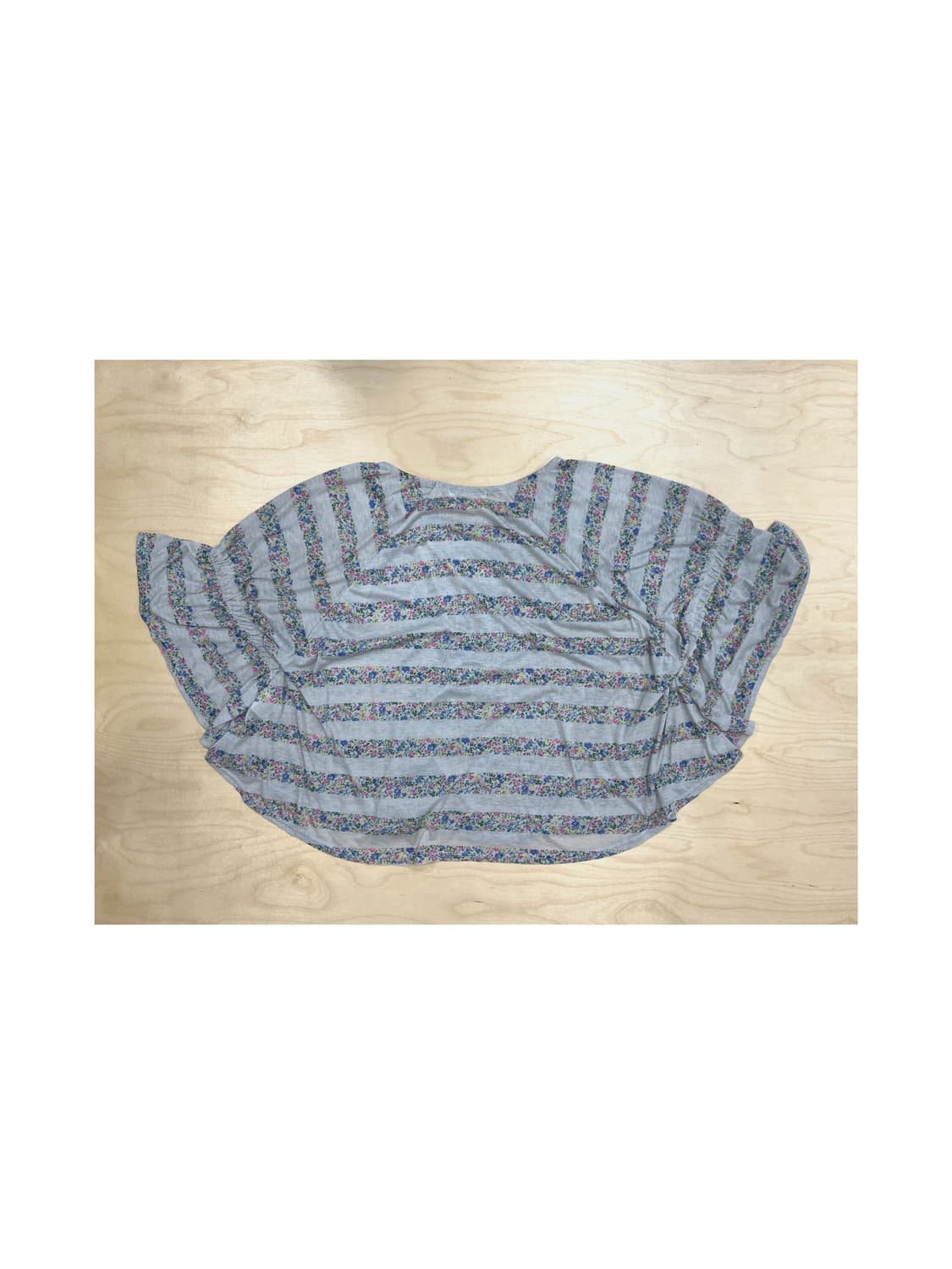 빈티지 그레이 플라워패턴 판초 스타일 탑 상품이미지3