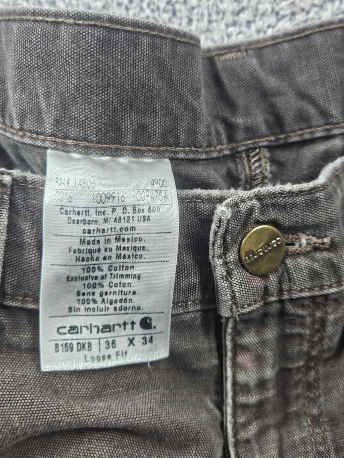 칼하트 리페어 덕캔버스 카펜터 워크 팬츠 (36 X 34) / 11306 상품이미지7
