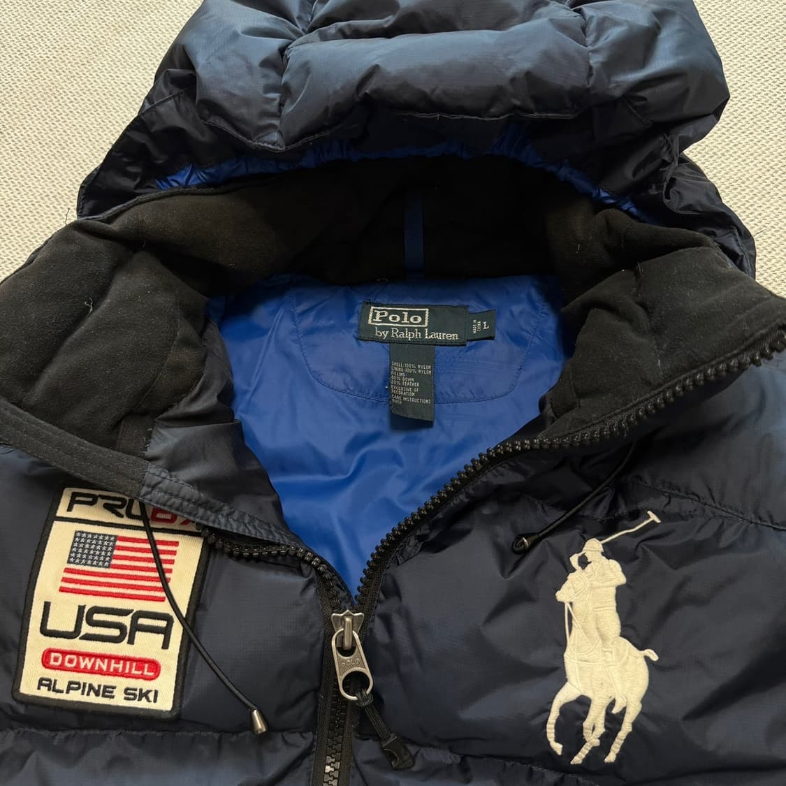 폴로 랄프로렌 빈티지 빅포니 USA 덕다운 패딩 상품이미지3
