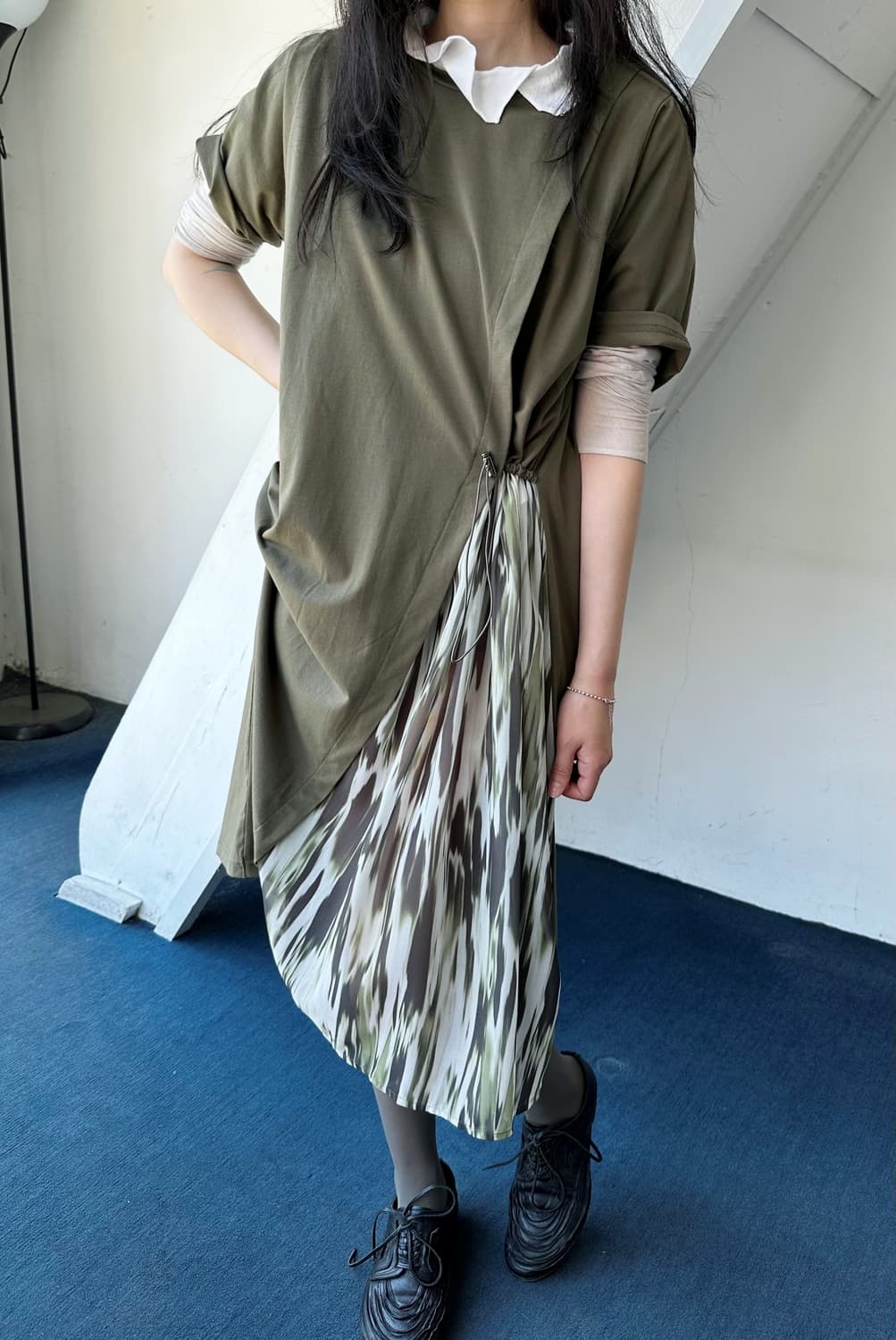 Design panel  short sleeve onepiece 상품이미지6