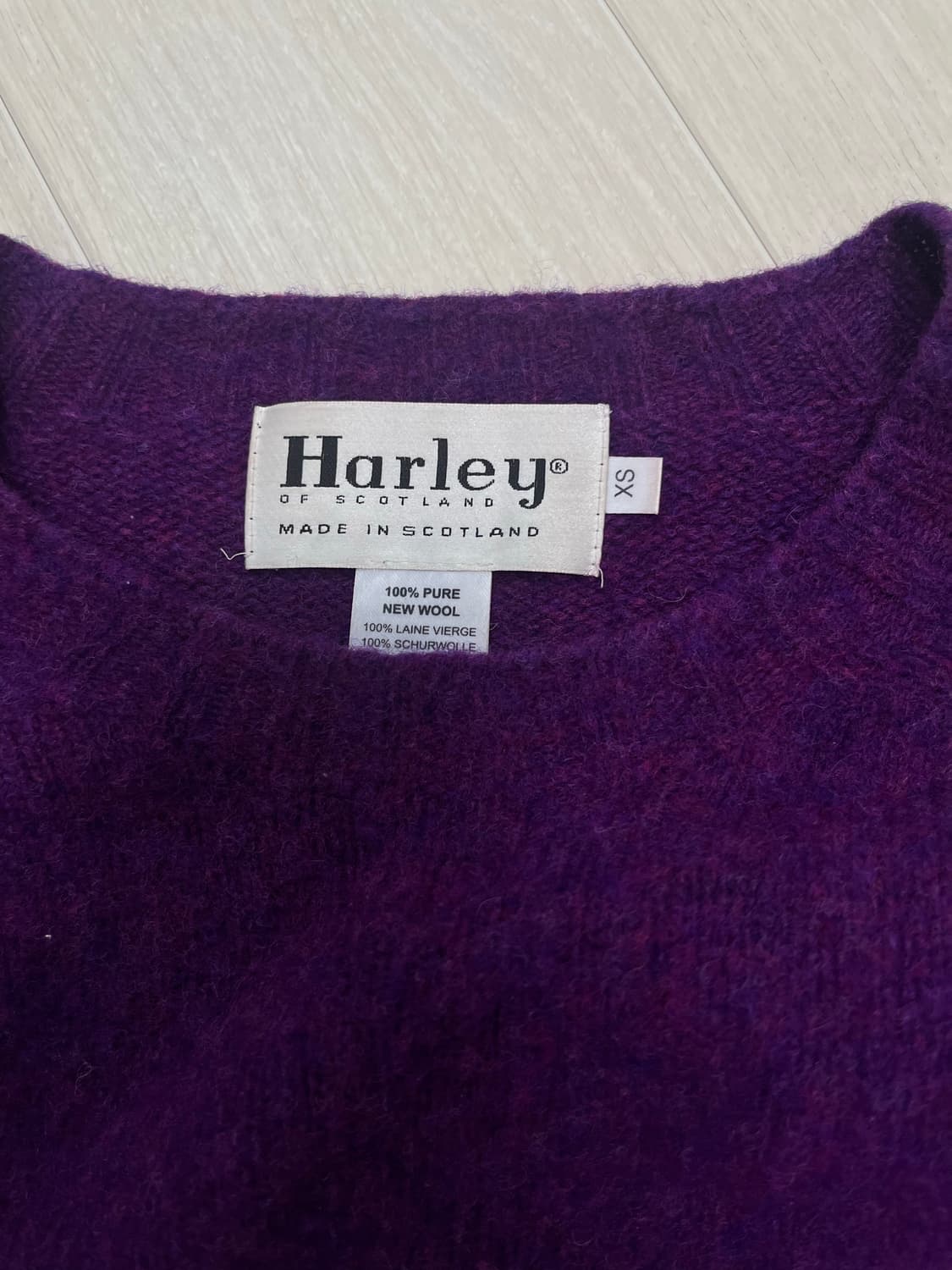 할리오브스코틀랜드 쉐기독 니트 퍼플xs 상품이미지3