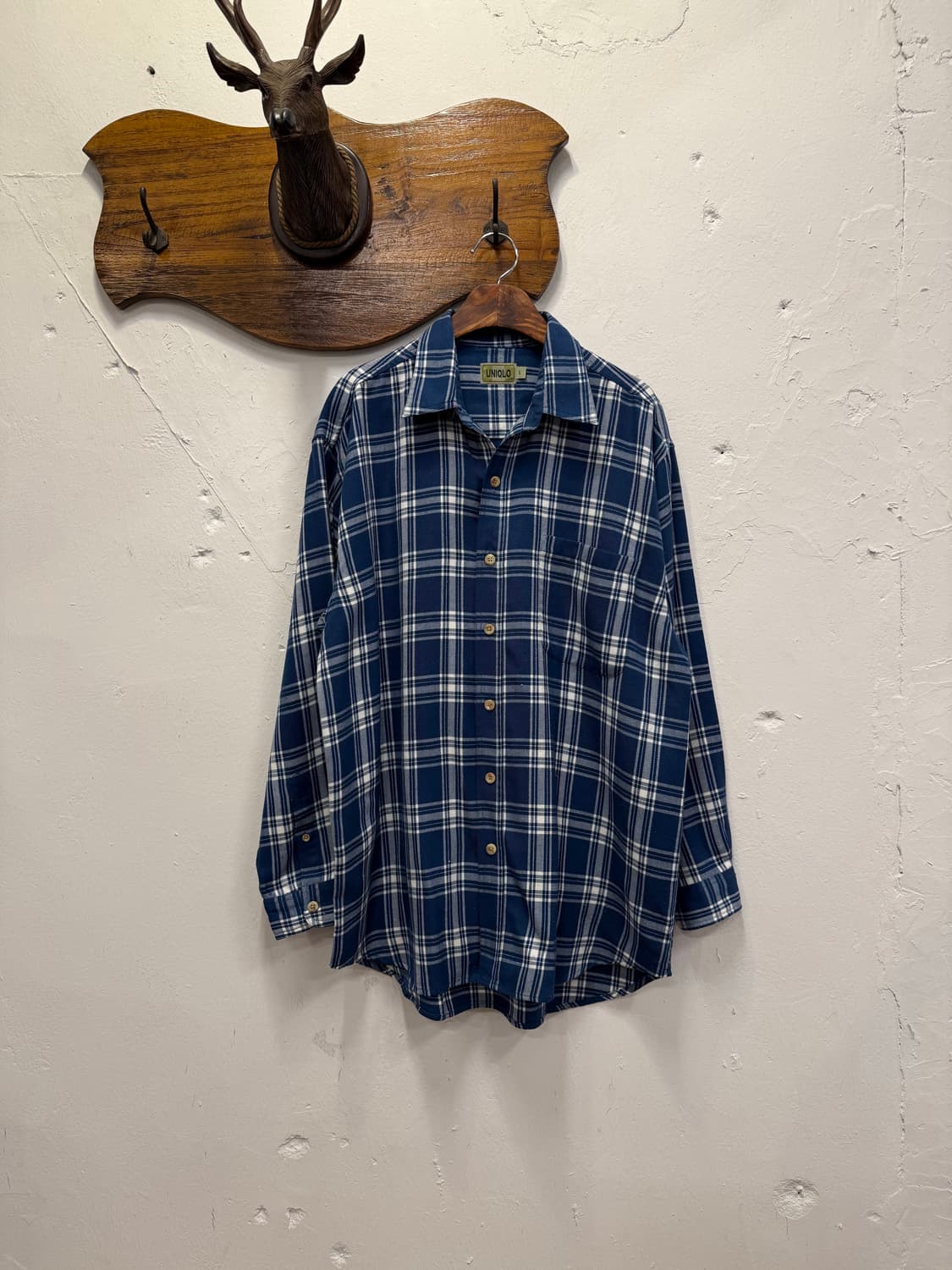 (L) OLD UNIQLO 유니클로 Vintage Check Shirt 상품이미지2