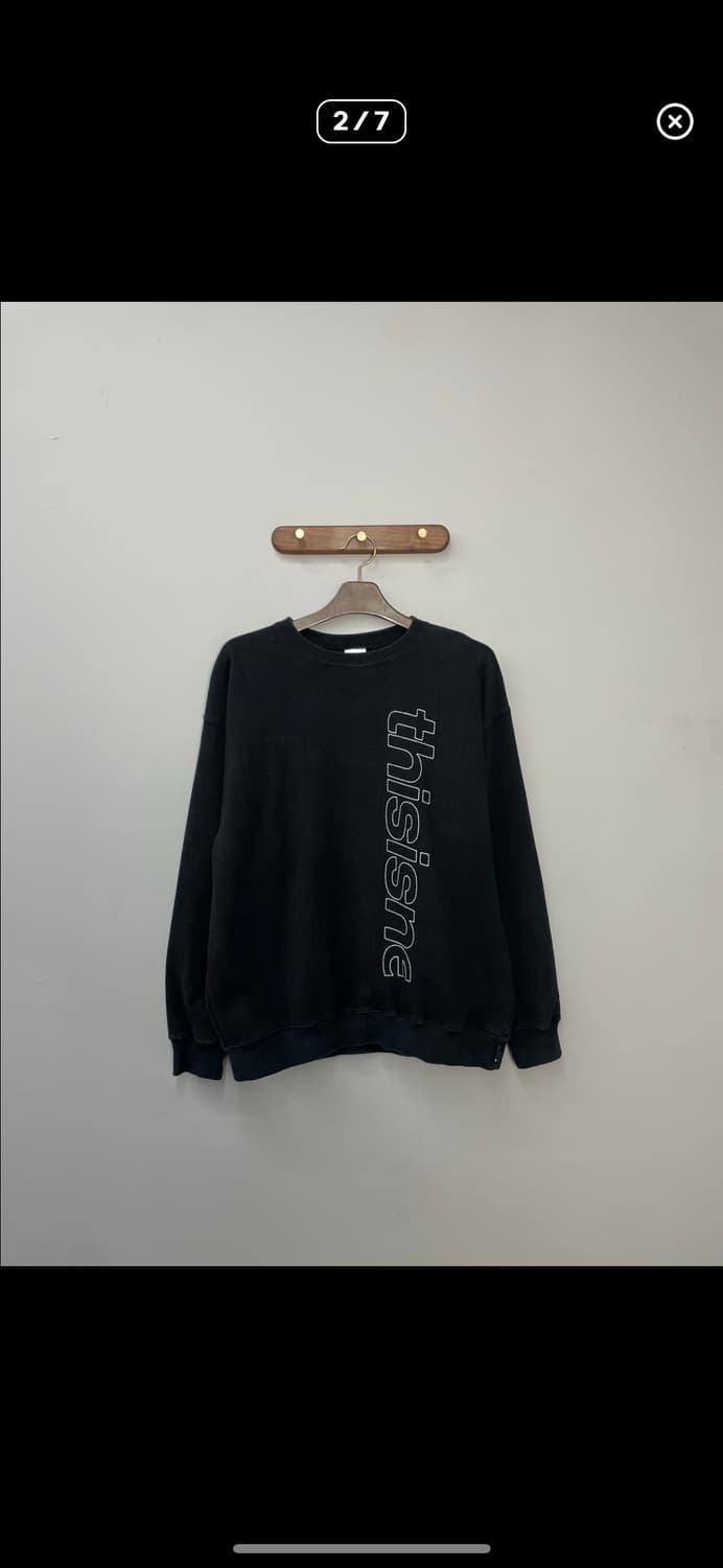 디스이즈네버댓 스펠로고 블랙 맨투맨 A3394 상품이미지2