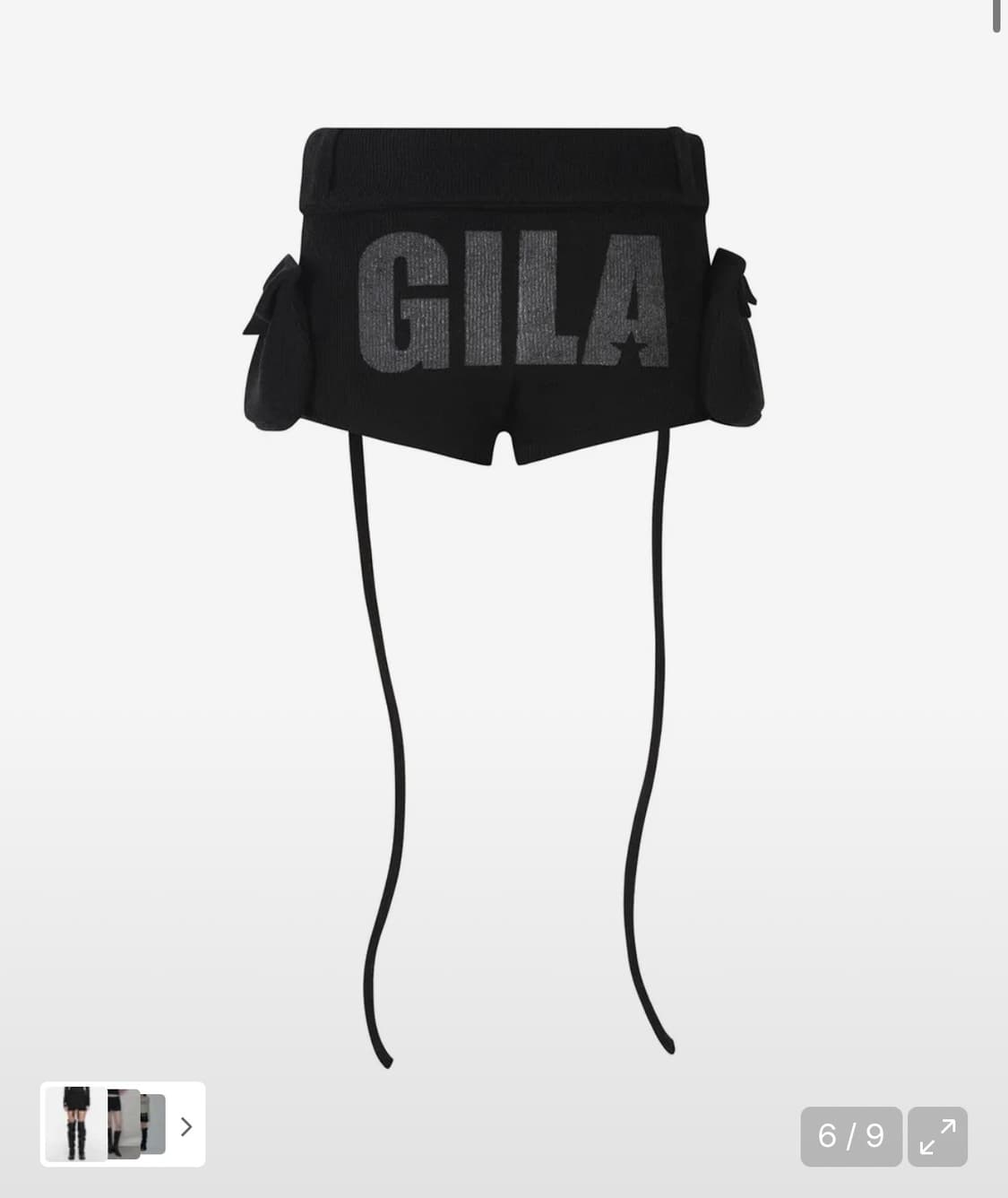 [새상품] 길라아카이브 로고 숏팬츠 블랙 상품이미지3