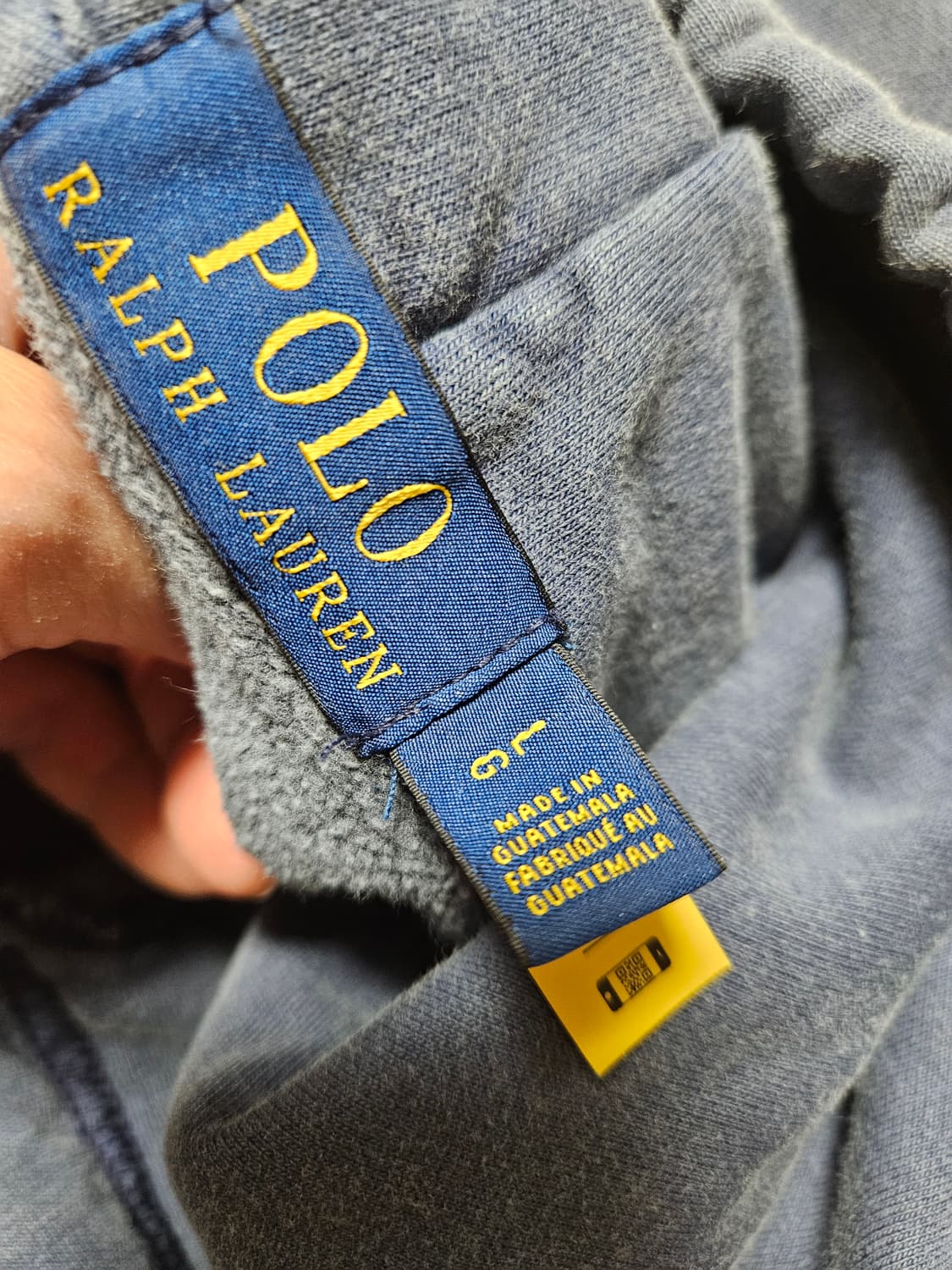 폴로 로고 빅포니 후드티 스웨트셔츠 네이비 코튼 블렌드67 상품이미지10