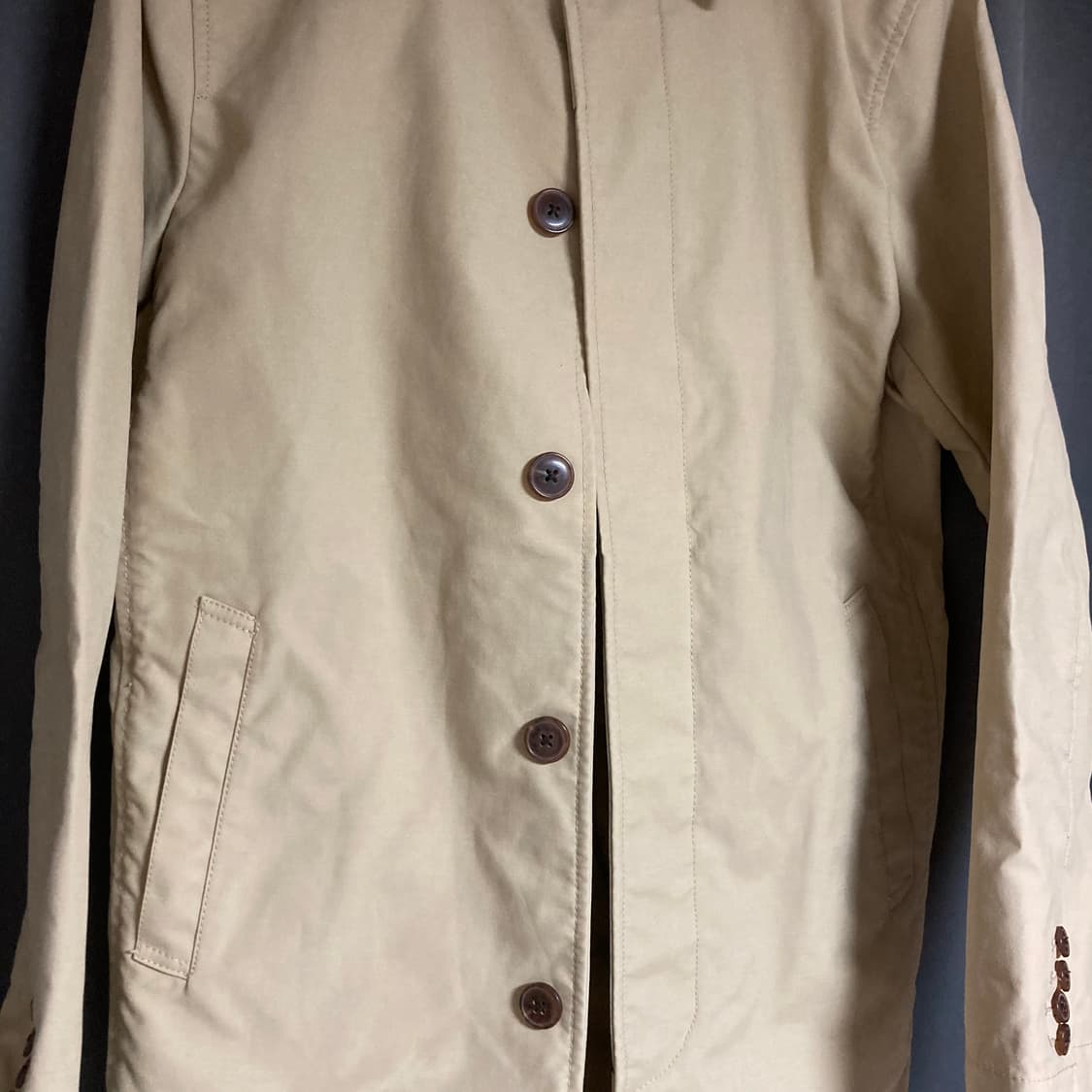 갭 GAP 베이직 롱 자켓/코트(XS, 베이지) 상품이미지7