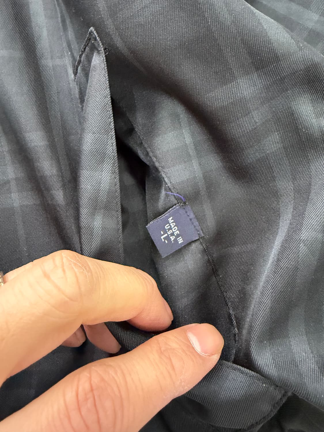 정품) 버버리 남성 블랙 체크 바람막이 자켓 L 상품이미지8