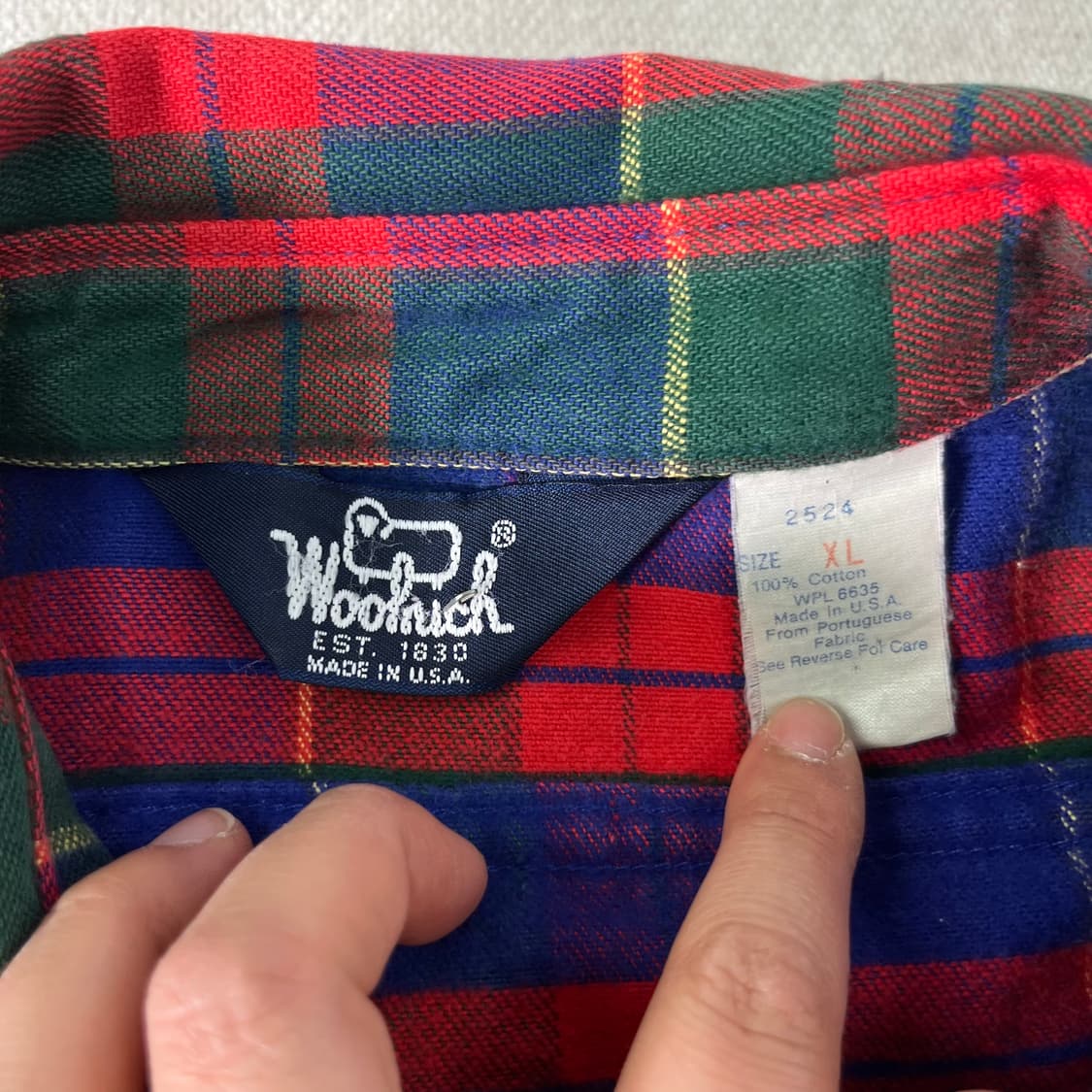 105 울리치 미국판 빈티지 타탄 체크 울셔츠  상품이미지3