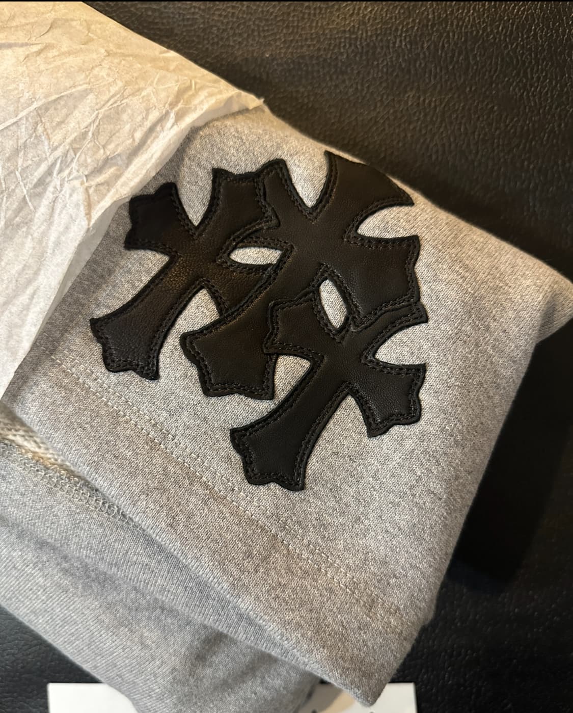 크롬하츠 페이퍼잼 크로스패치 스웨트팬츠 쇼츠 상품이미지1