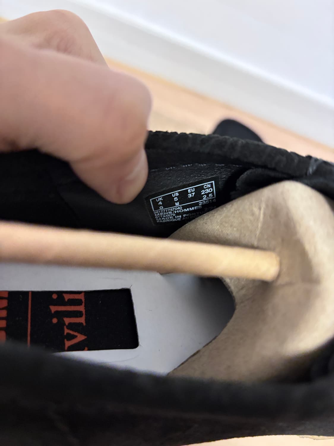 새상품) 230 클락스 왈라비 블랙 스웨이드 상품이미지4