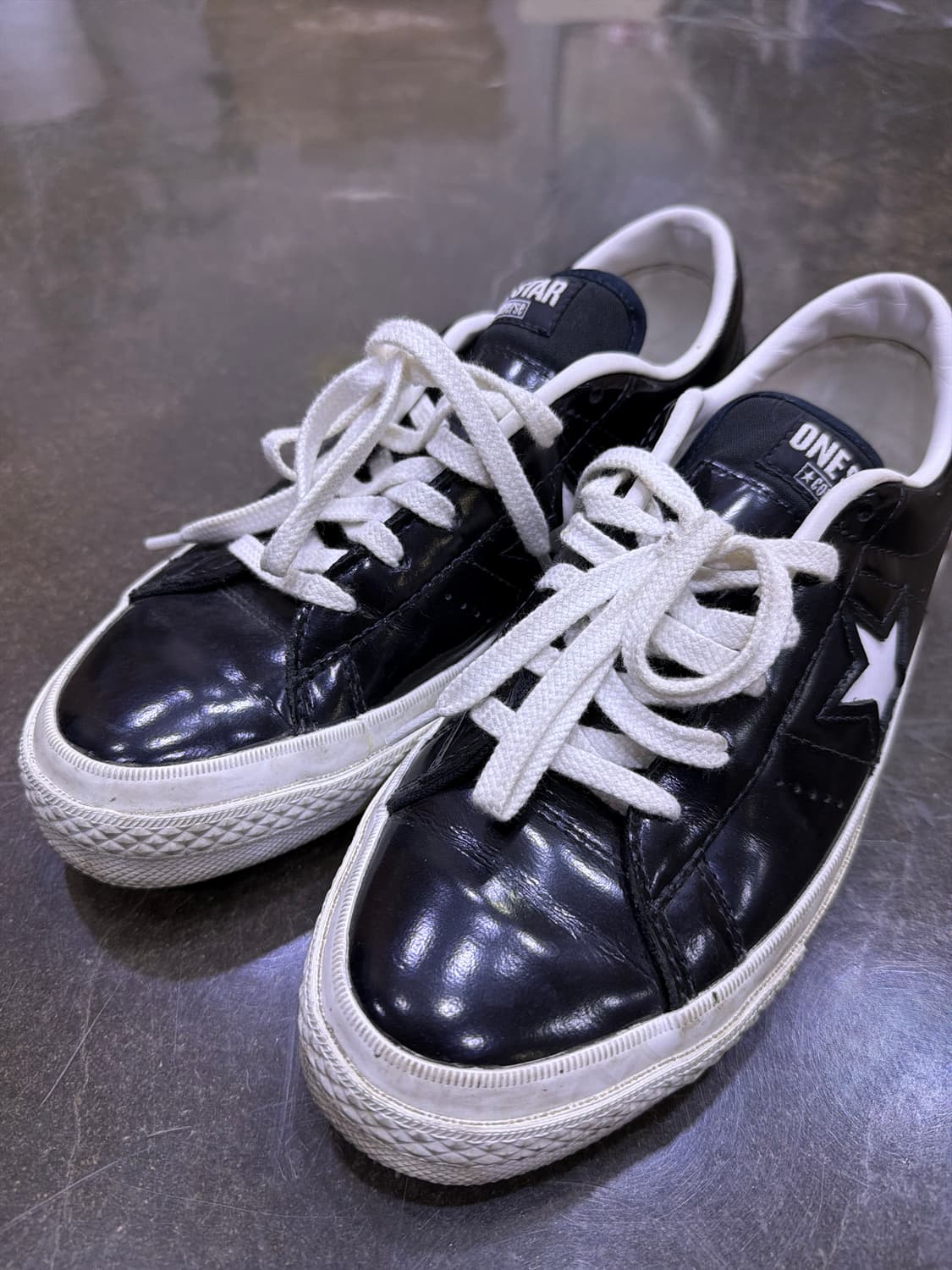 컨버스 올스타 원스타 레더 로우 스니커즈 블랙 250 상품이미지3