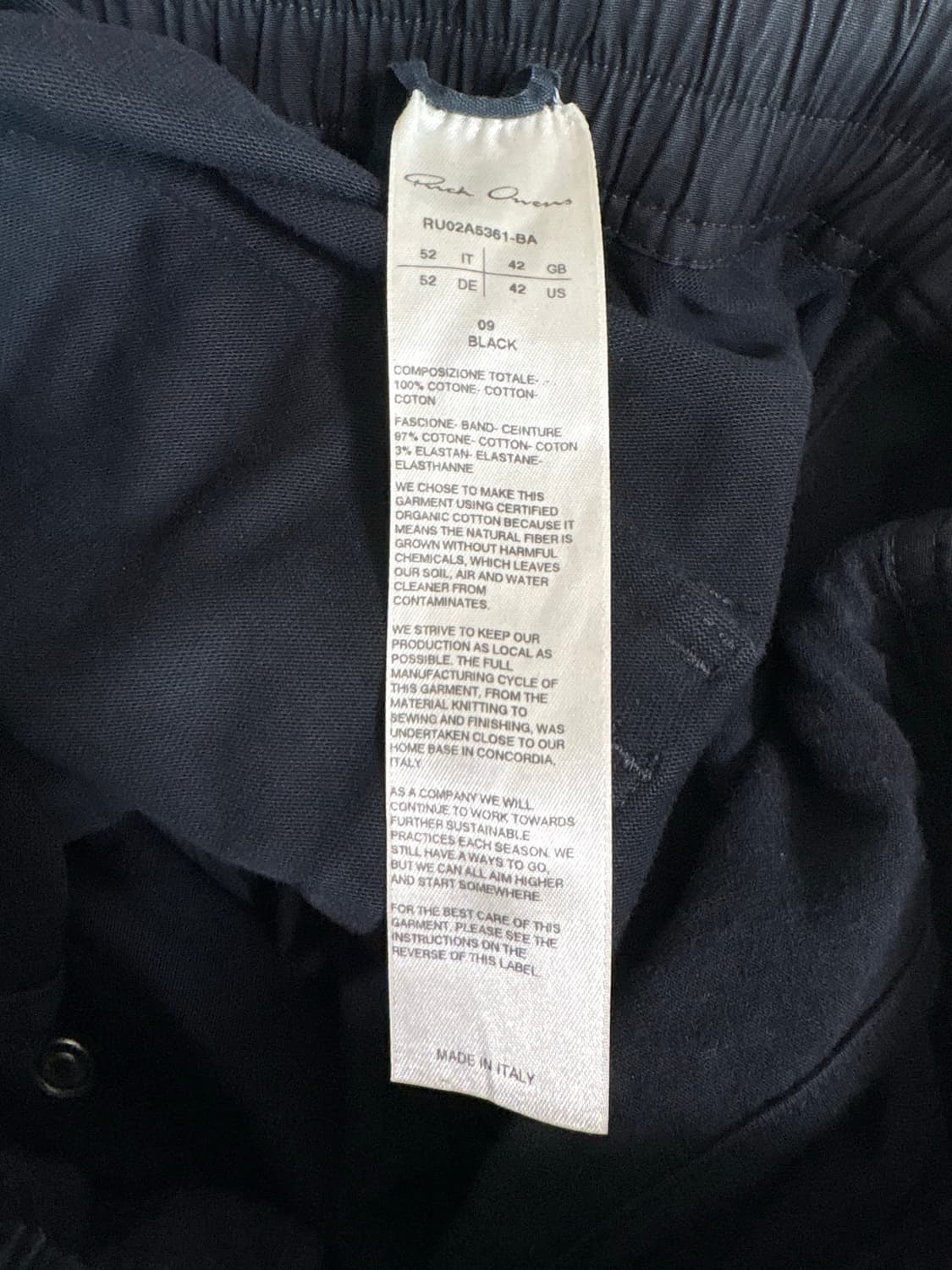 릭오웬스 벨라 팬츠 상품이미지7