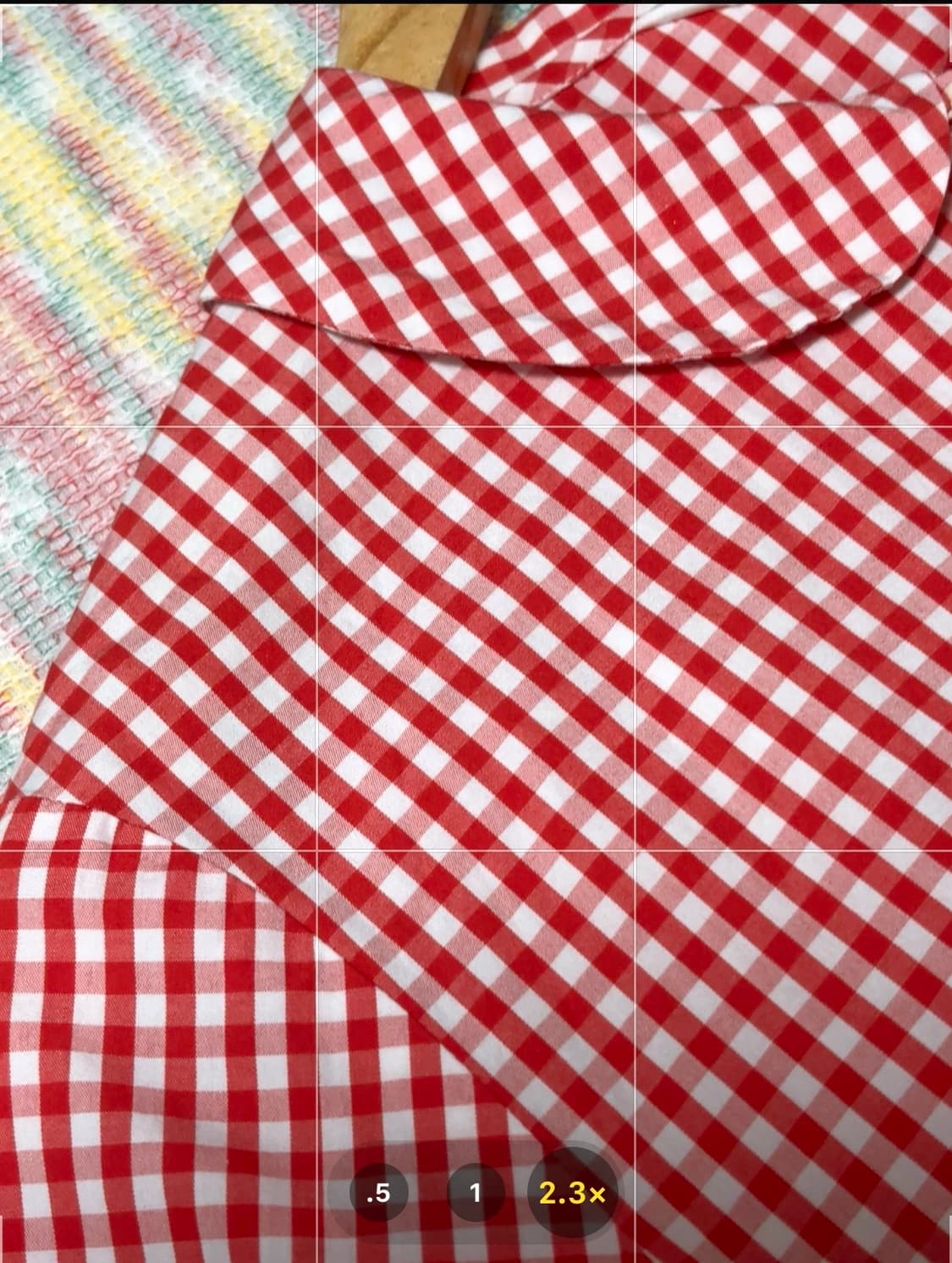 레드 체크 둥근 카라 블라우스 상품이미지10