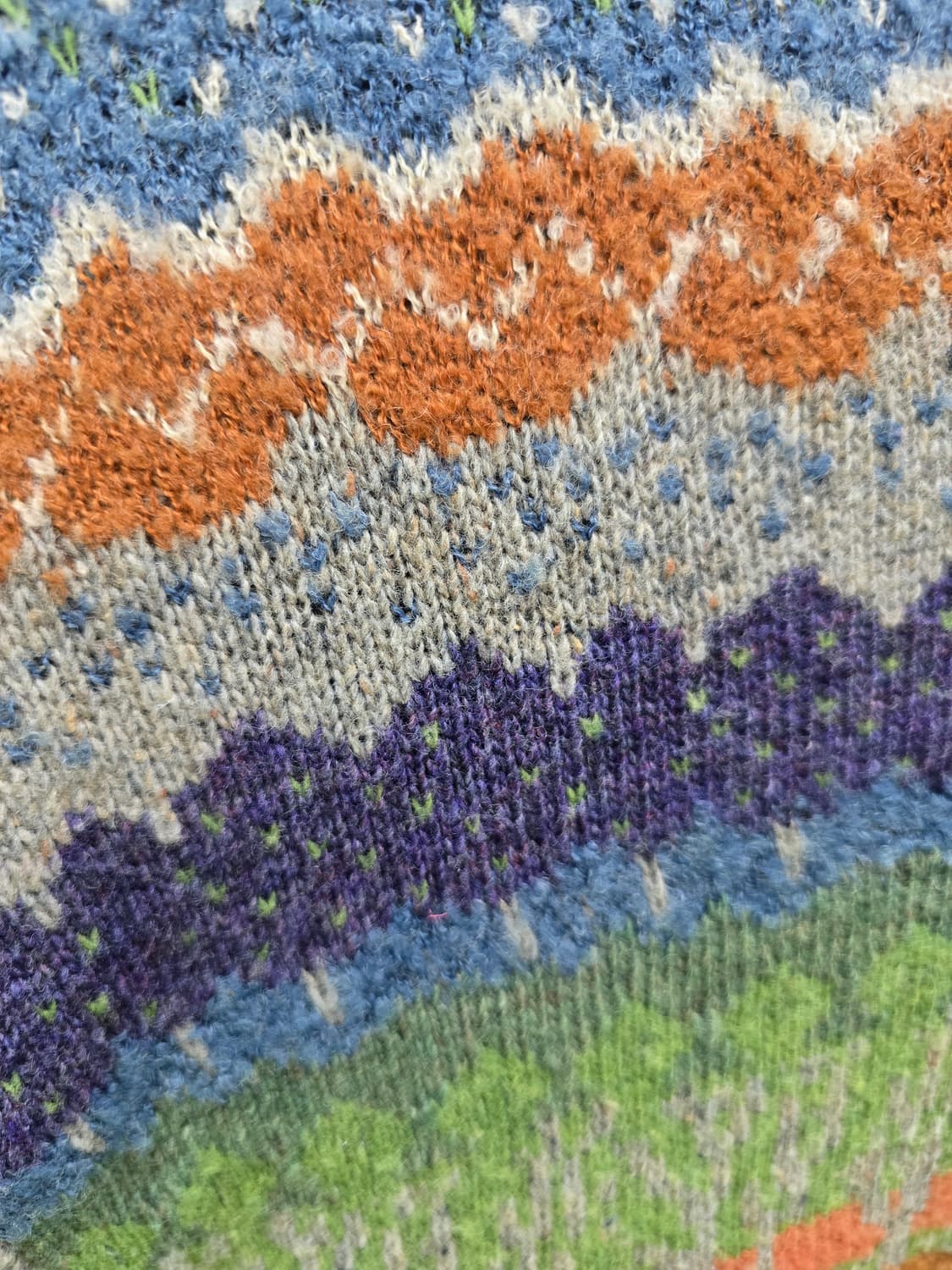 써스데이 아일랜드 빈티지 패턴 니트 S 상품이미지3