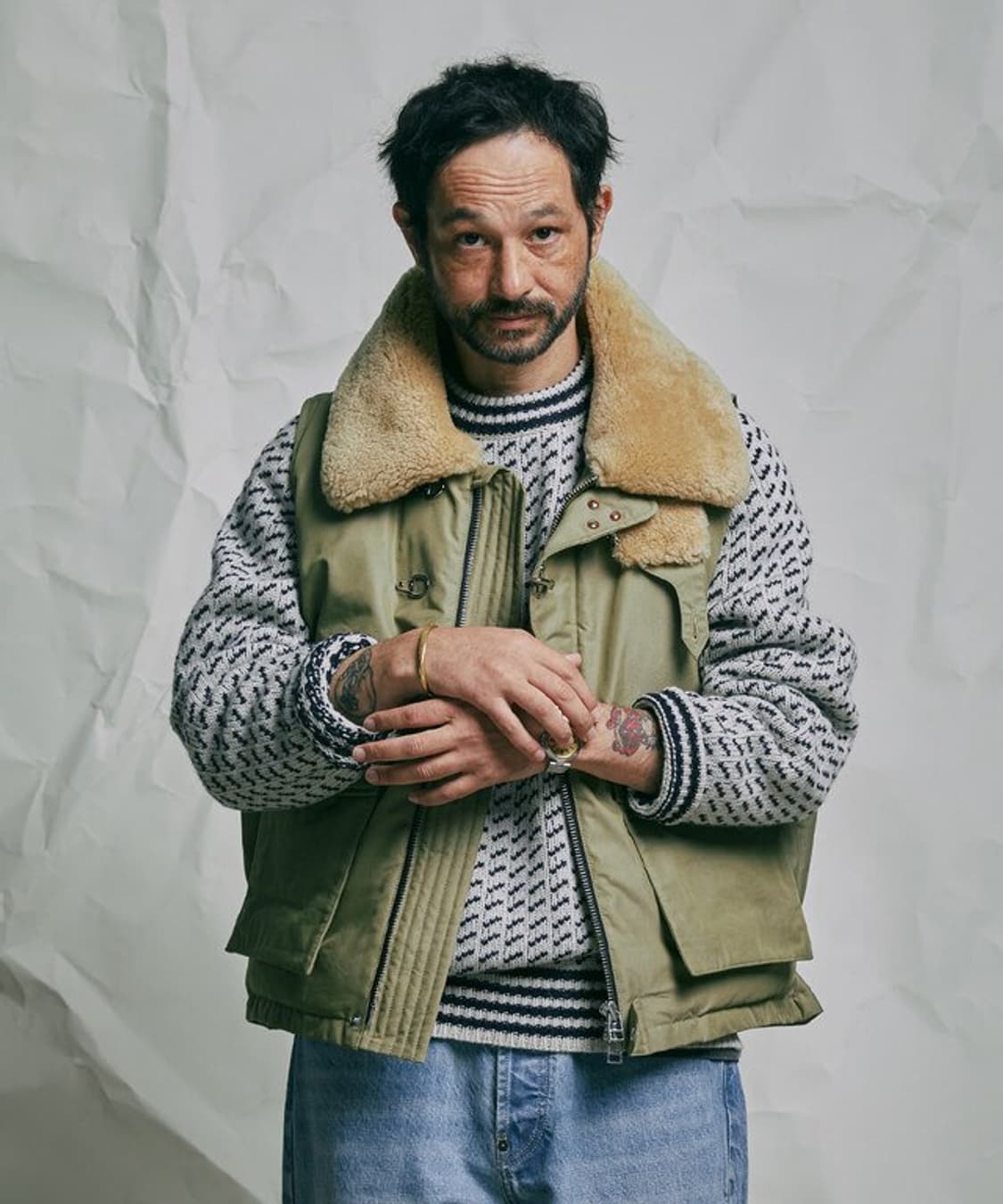 비헤비어 duck down mil vest (Olive) 상품이미지1